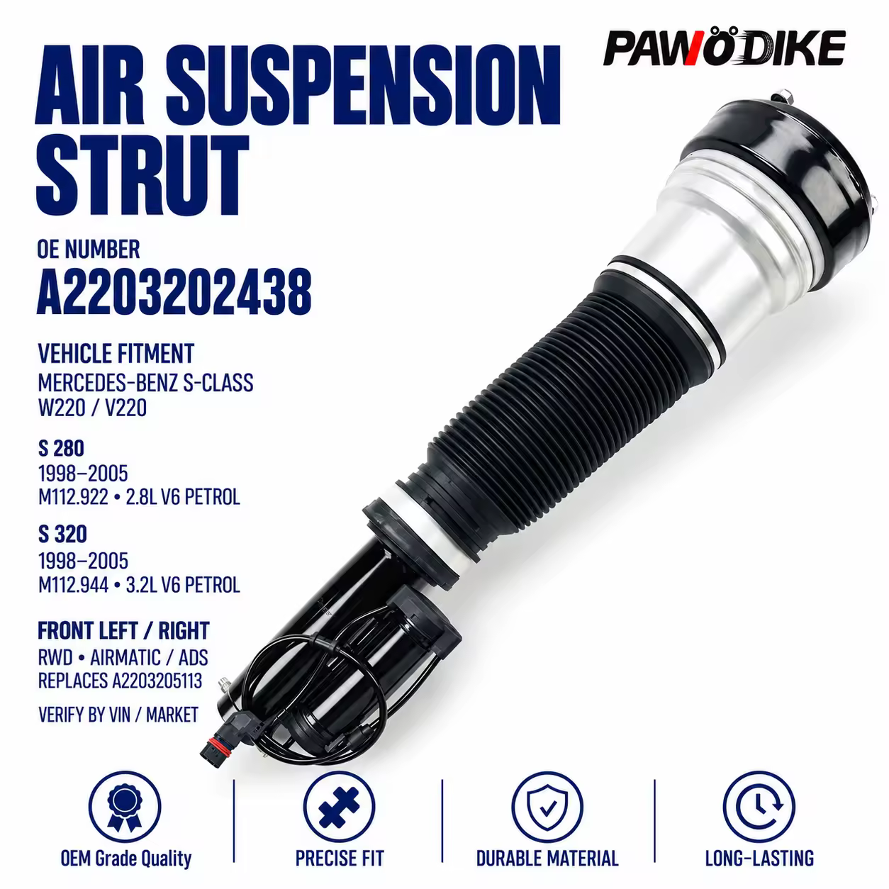 Air Suspension for Mercedes-Benz S-Class (W220)