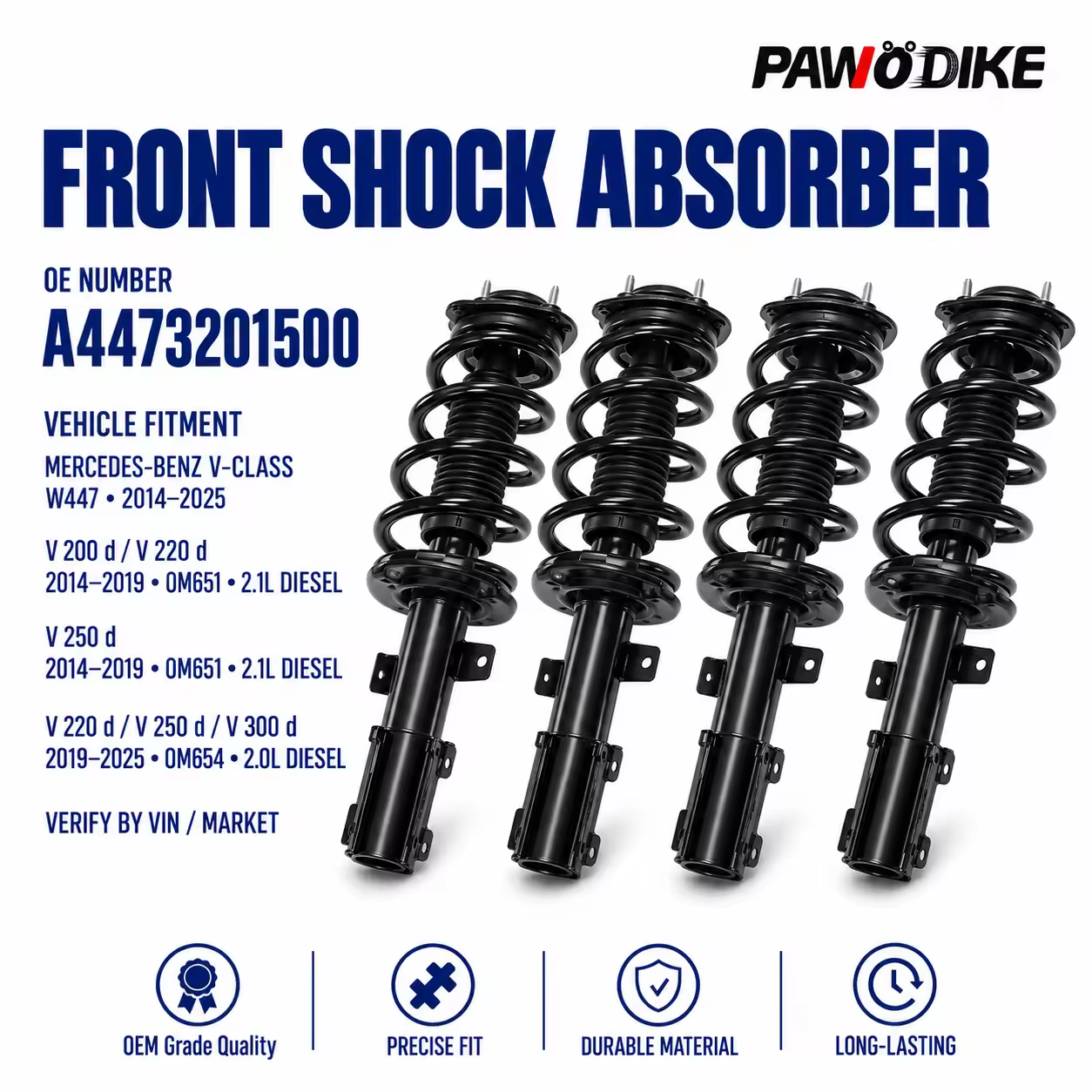 Shock Absorber for Mercedes-Benz V-Class / Vito (W447)