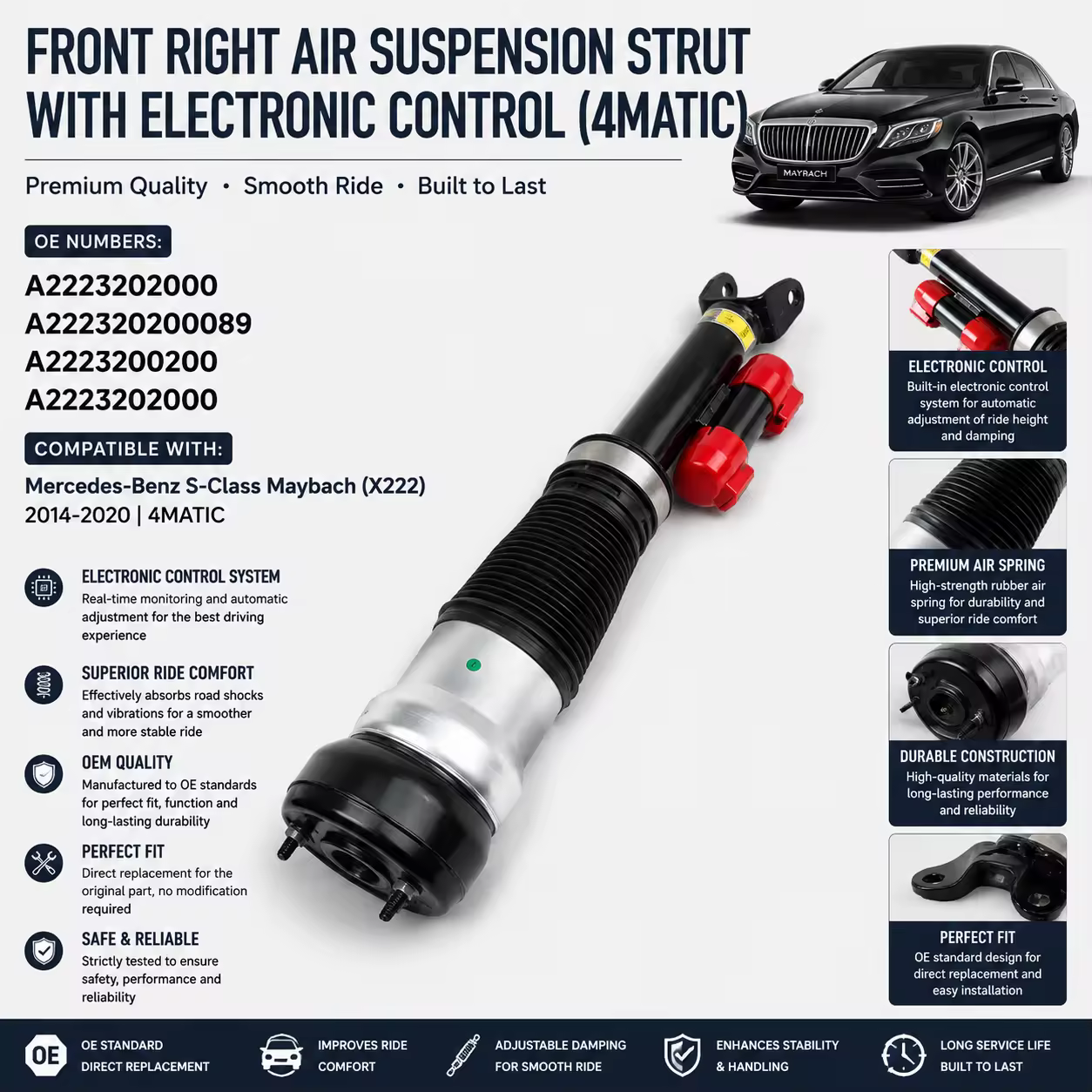 Shock Absorber for Mercedes-Benz S-Class (W222)