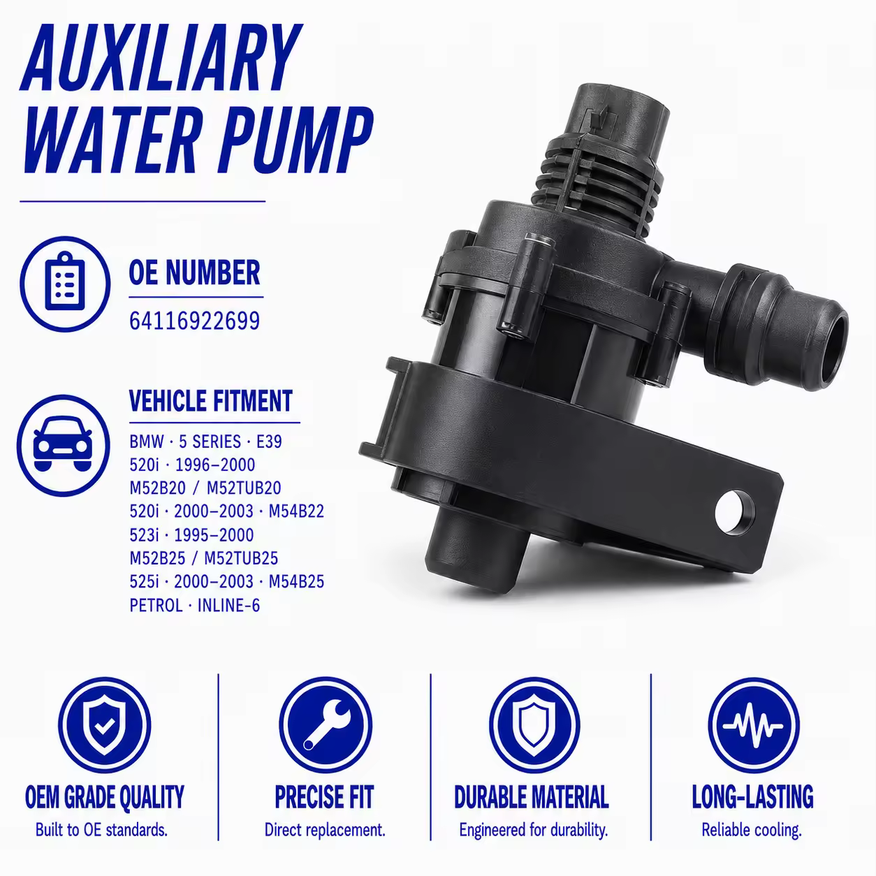 Coolant Pump for BMW 5 Series / 6 Series / 7 Series