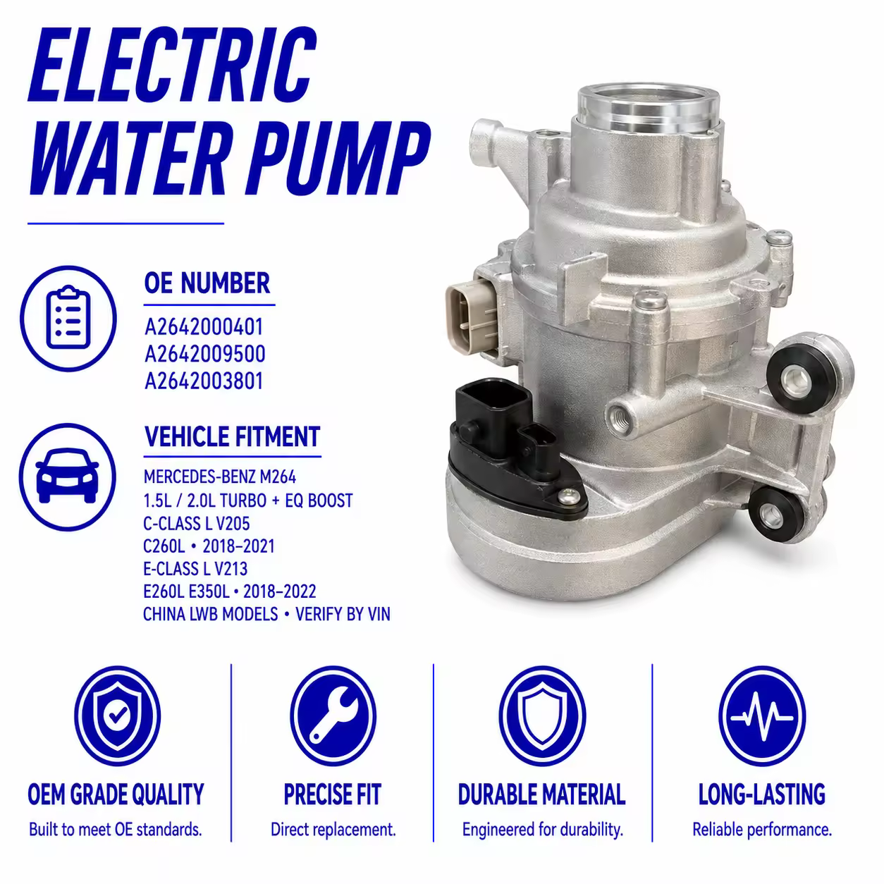 Water Pump for Mercedes-Benz (chassis to be confirmed)