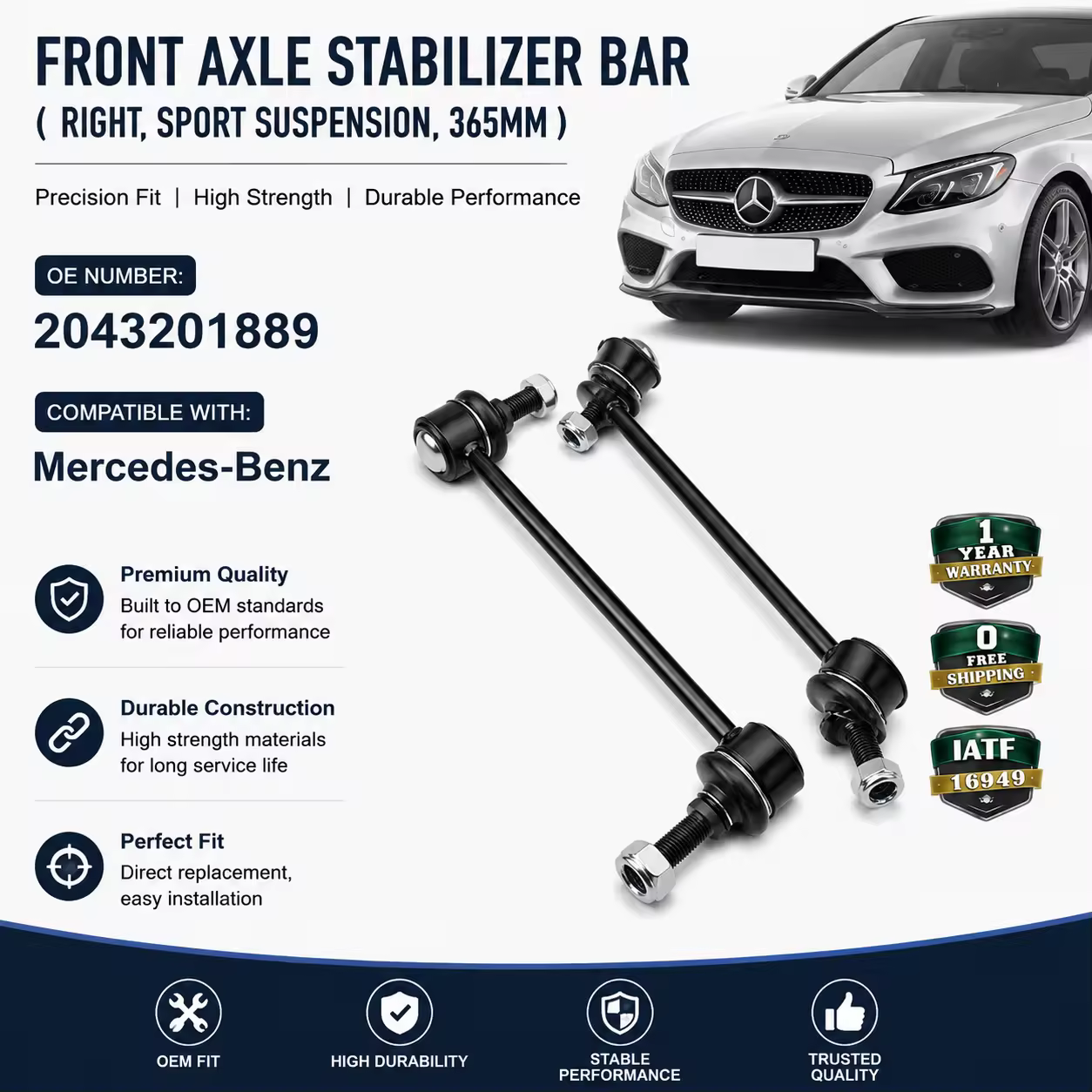Stabilizer Bar for Mercedes-Benz C-Class (W204)