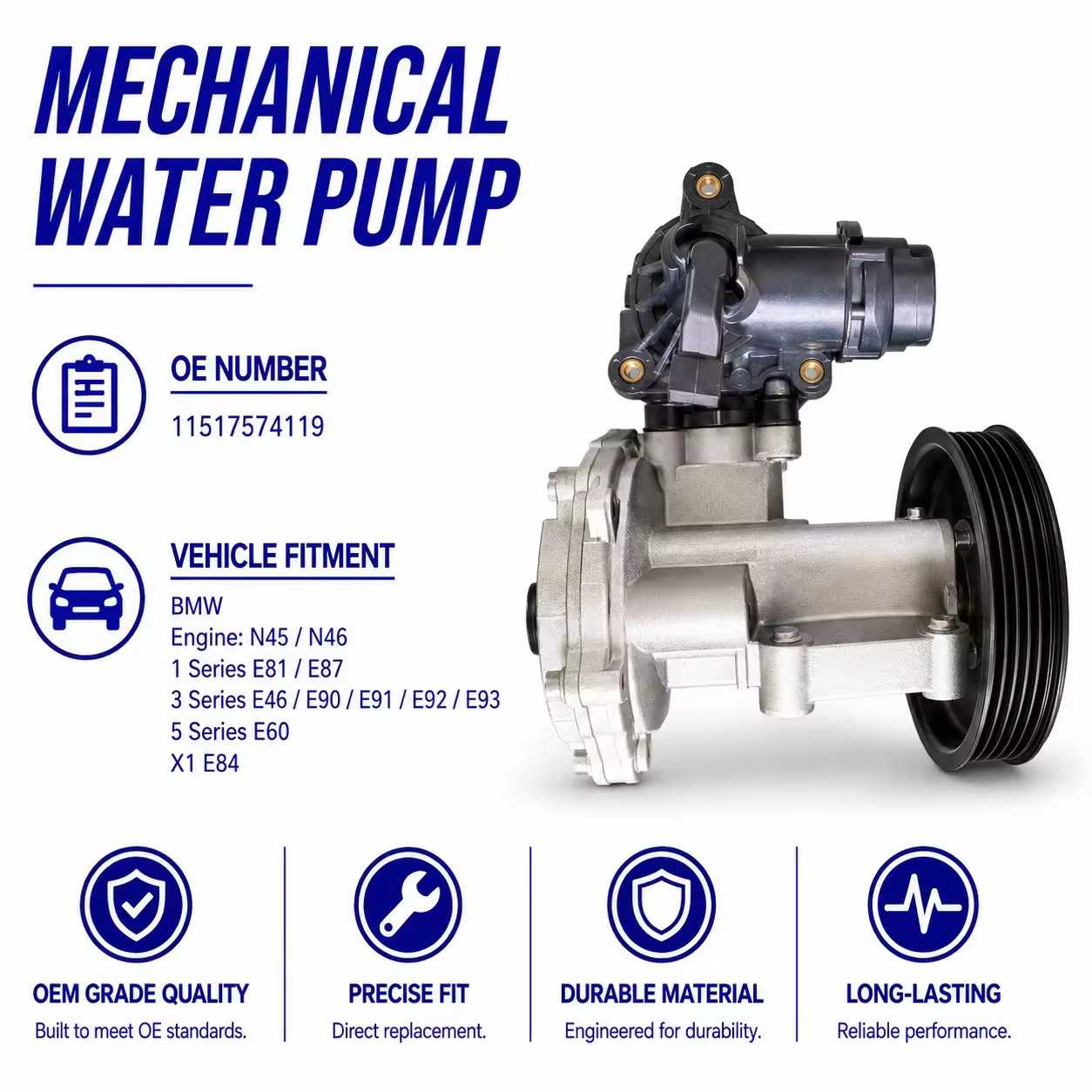 Water Pump for BMW (E81 / E87 / E46 / E90 / E91)