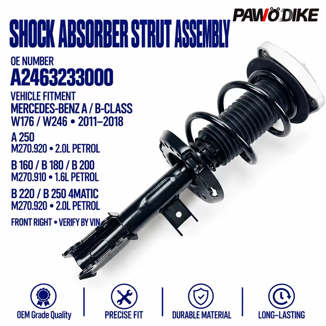 Shock Absorber for Mercedes-Benz (W176 / W246)