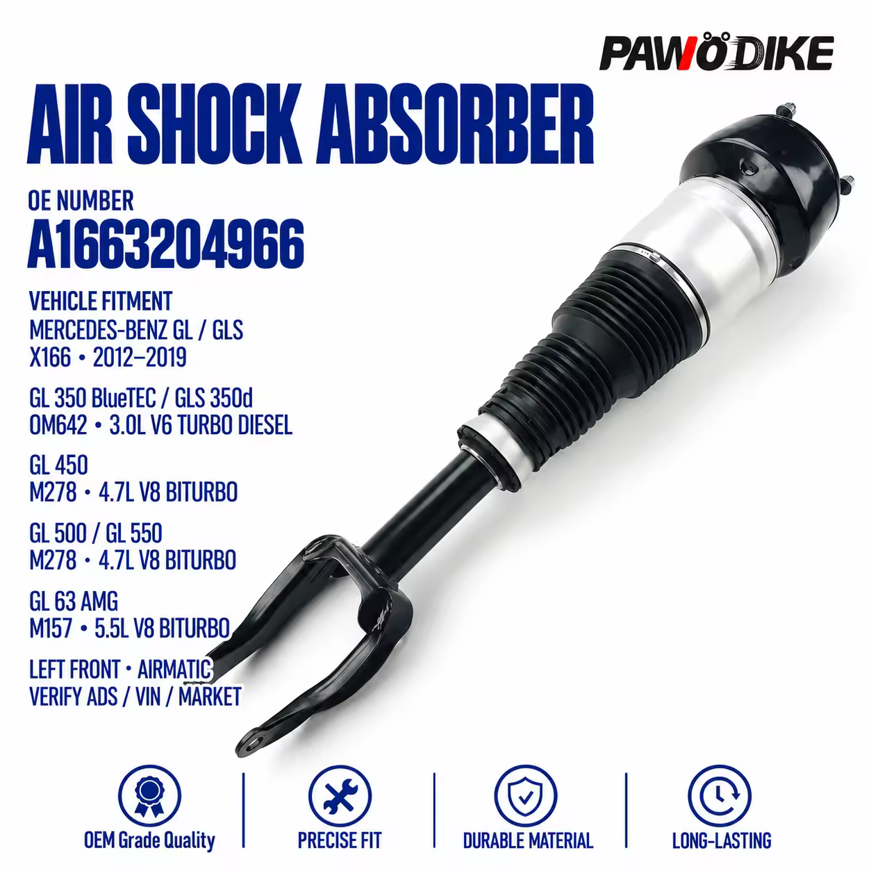 Shock Absorber for Mercedes-Benz M-Class / GLE (W166)