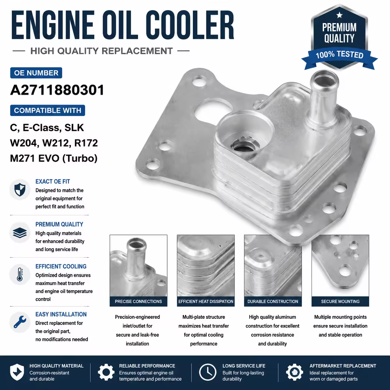 Oil Filter Housing for Mercedes-Benz (W204 / W212 / R172)