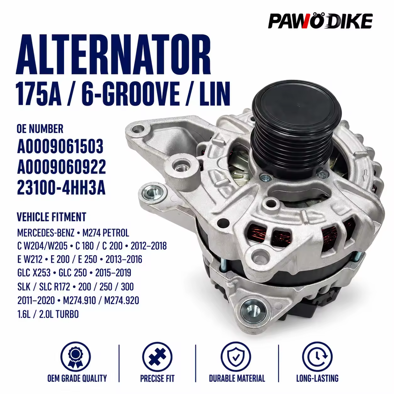 Alternator for Mercedes-Benz GLC / SLC