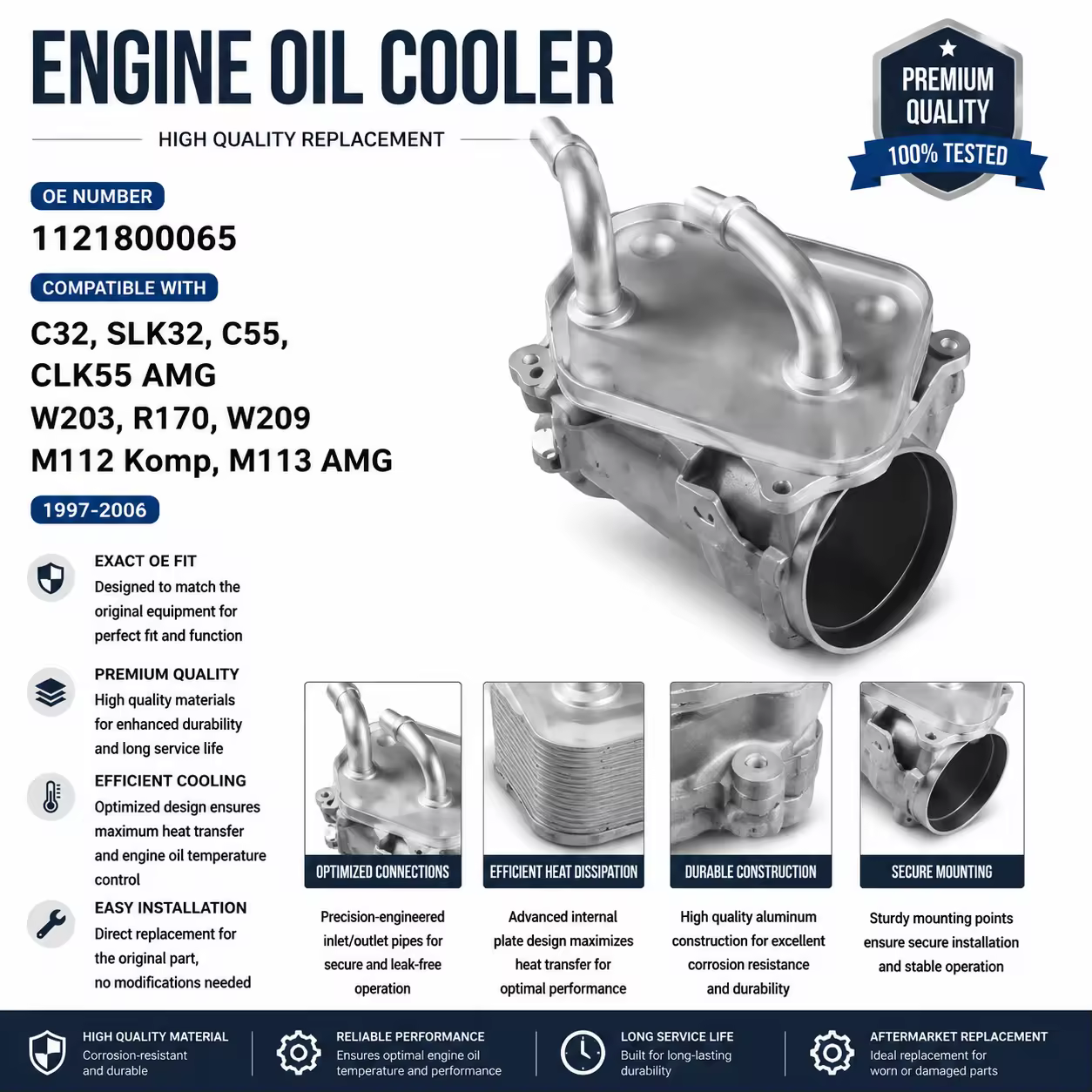 Oil Filter Housing for Mercedes-Benz (W202 / W124 / W210)