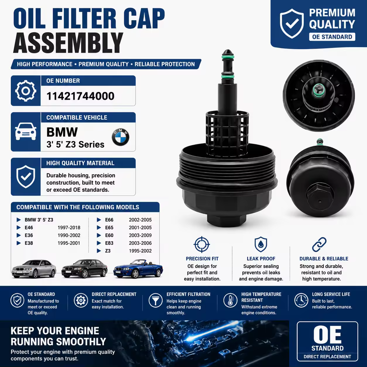 Oil Filler Cap for BMW (E46 / E60 / E83)