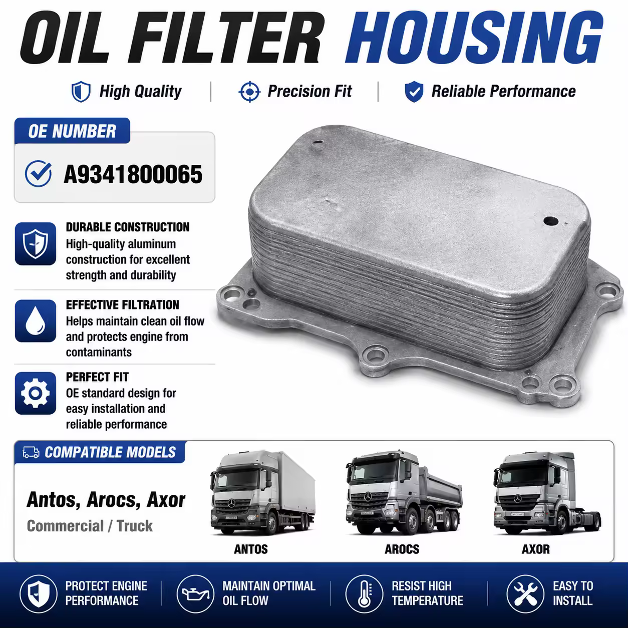 Oil Filter Housing for Mercedes-Benz (chassis to be confirmed)