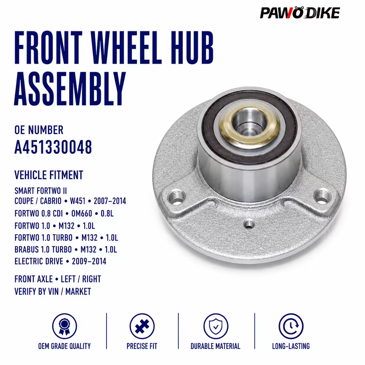 Wheel Hub Bearing for Smart Fortwo (W451)