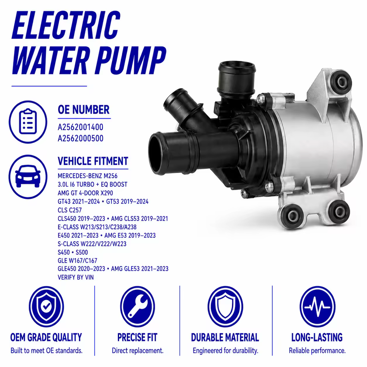 Water Pump for Mercedes-Benz CLS