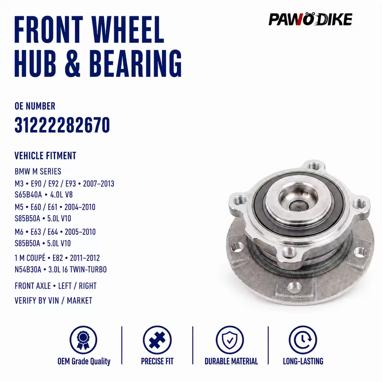 Wheel Hub Bearing for BMW (E90 / E92 / E93 / E60 / E61)