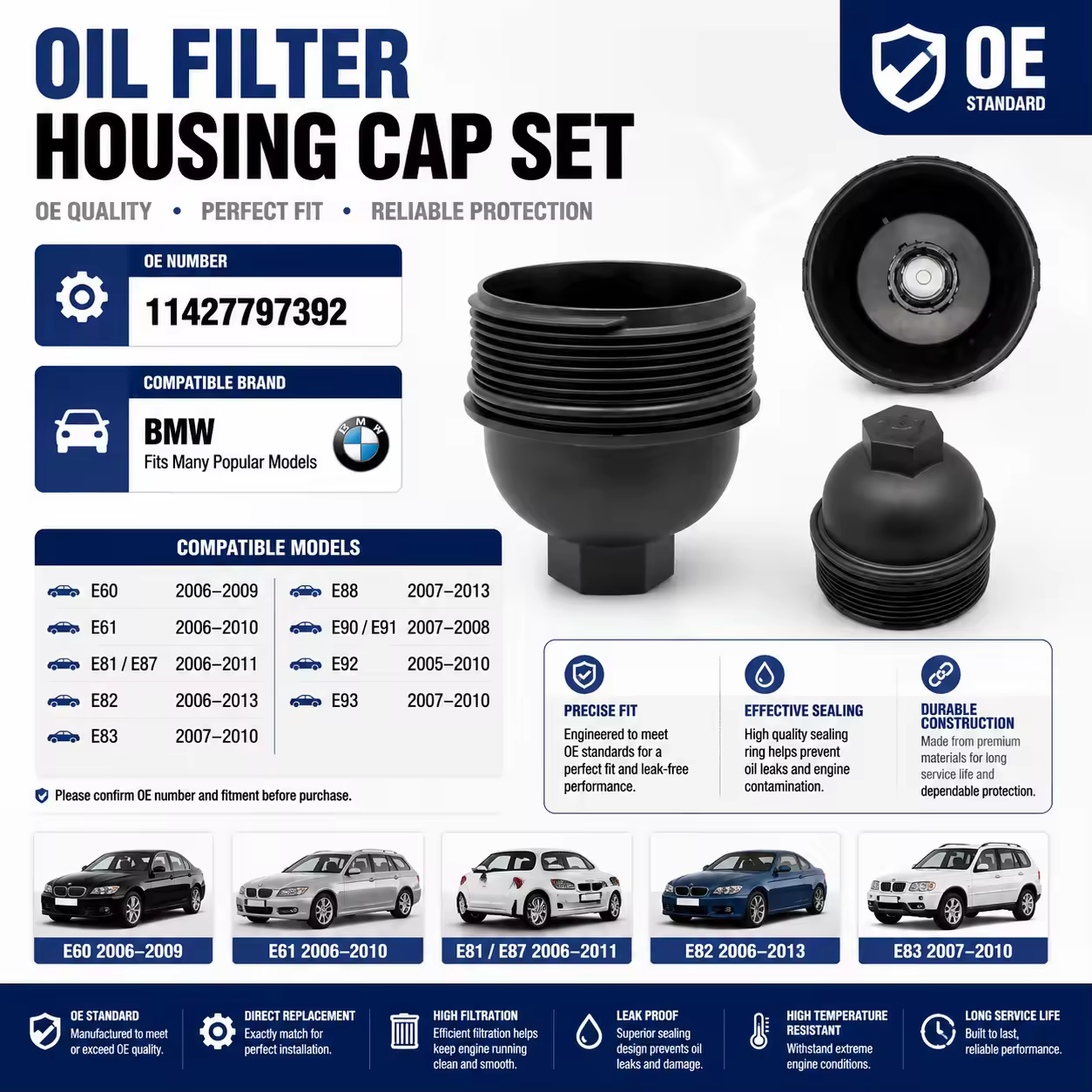 Oil Filler Cap for BMW (E90 / E91 / E92 / E93) — view 7