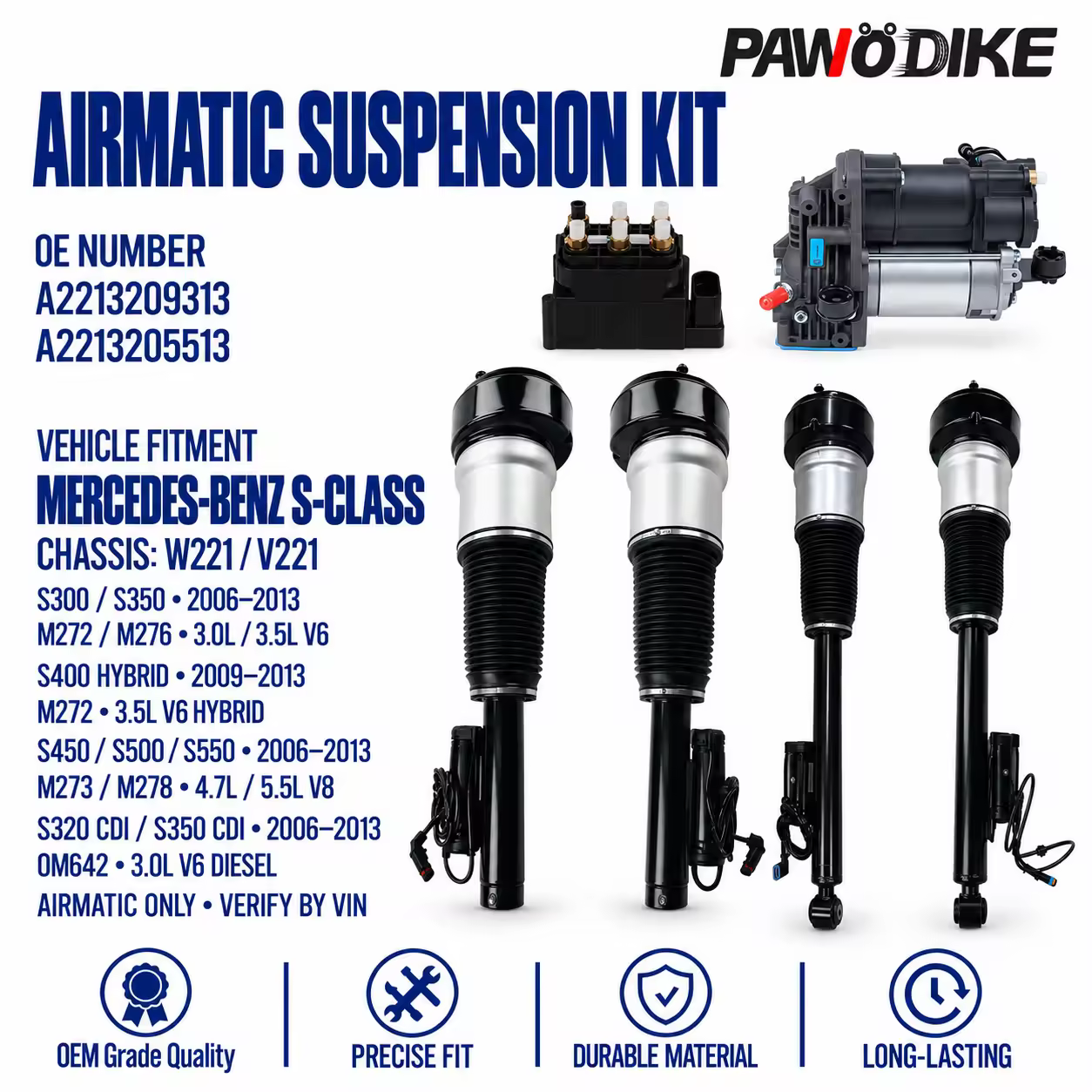 Air Suspension for Mercedes-Benz S-Class (W221) — view 7