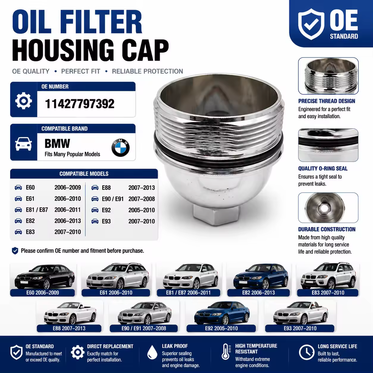 Oil Filler Cap for BMW (E90 / E91 / E92 / E93)