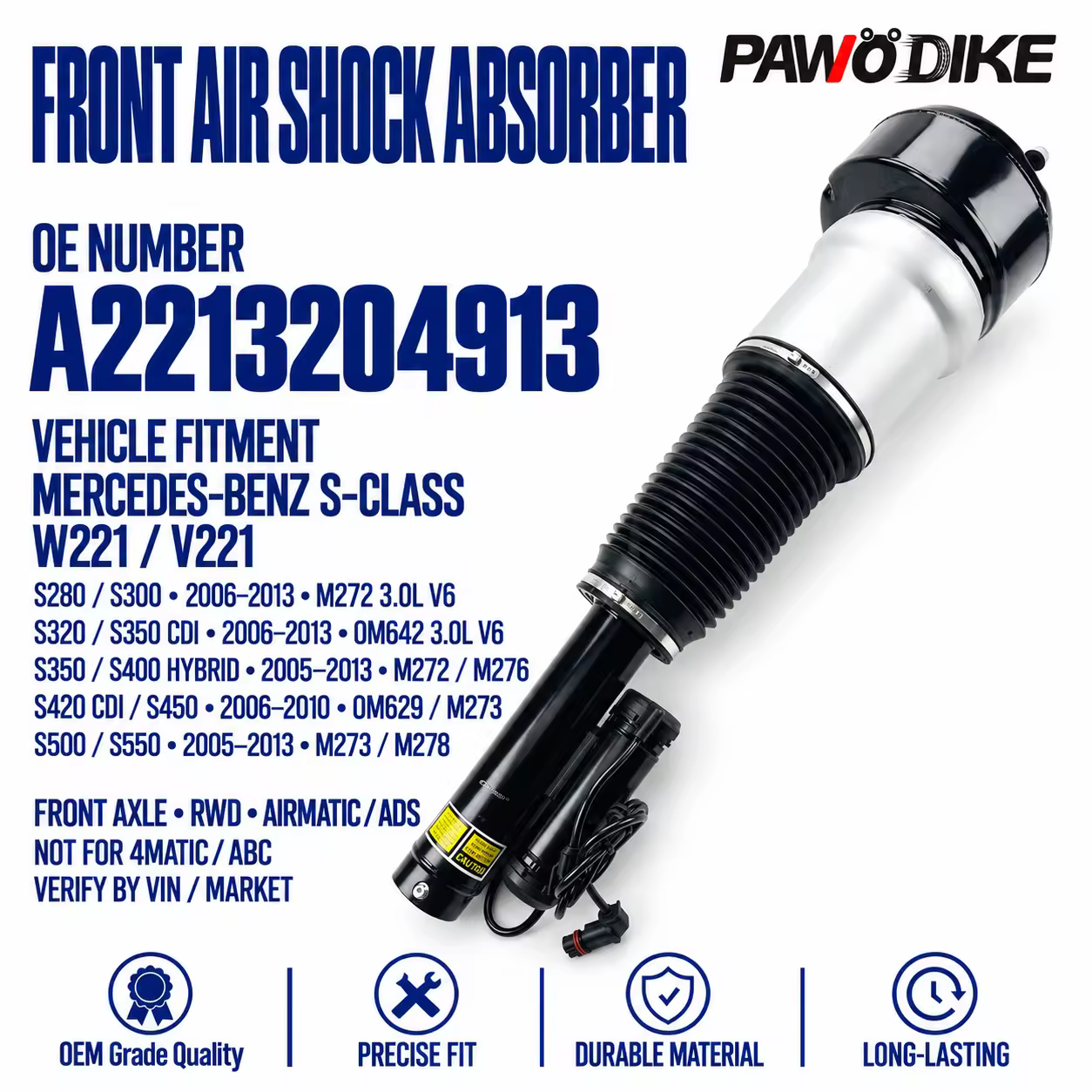 Shock Absorber for Mercedes-Benz S-Class (W221) — view 7