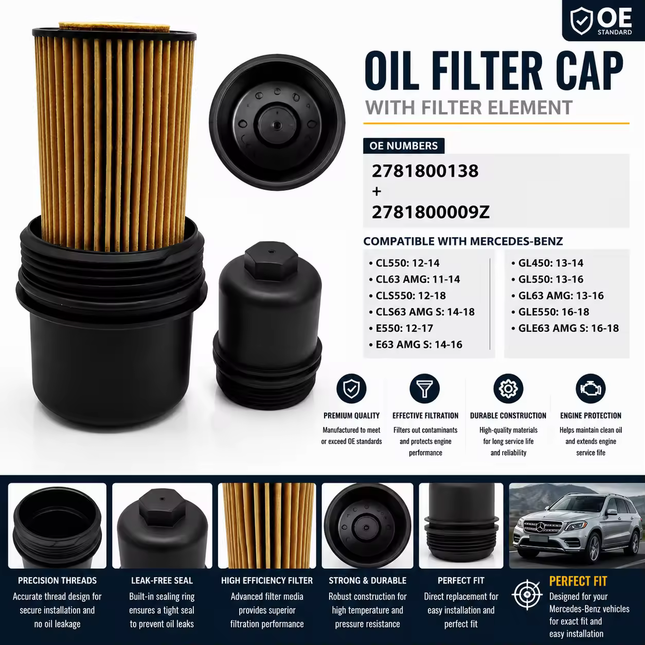 Oil Filler Cap for Mercedes-Benz (chassis to be confirmed)