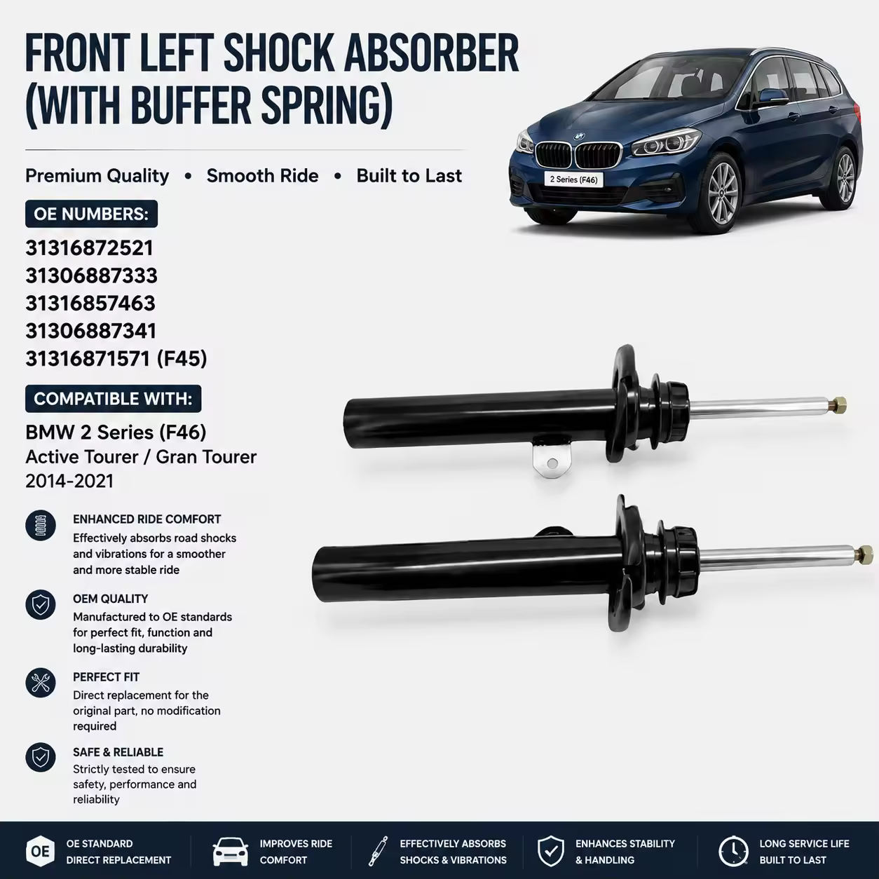 Shock Absorber for BMW 2 Series Gran Tourer (F46)