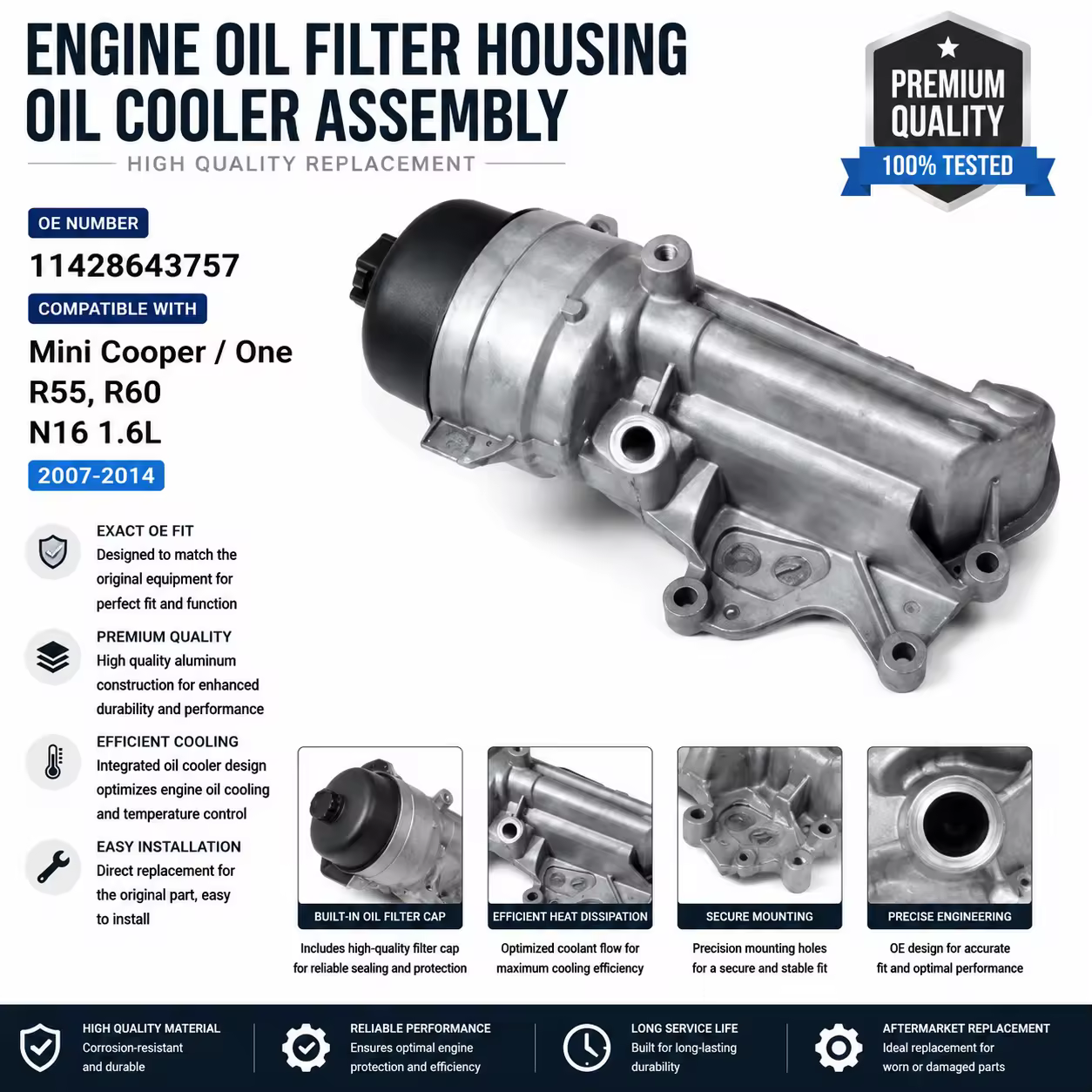 Oil Filter Housing for MINI Cooper