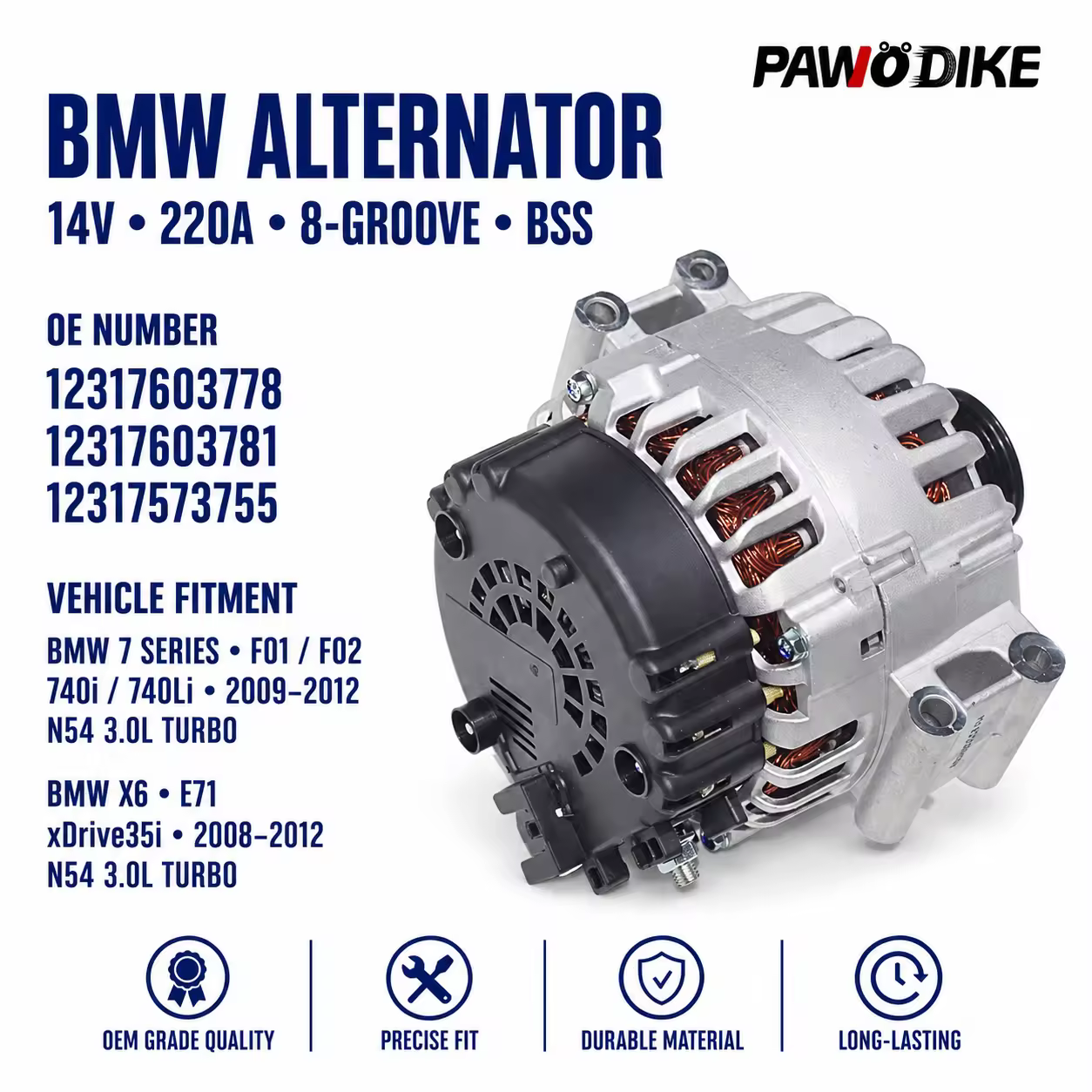 Alternator for BMW 7 Series / X6