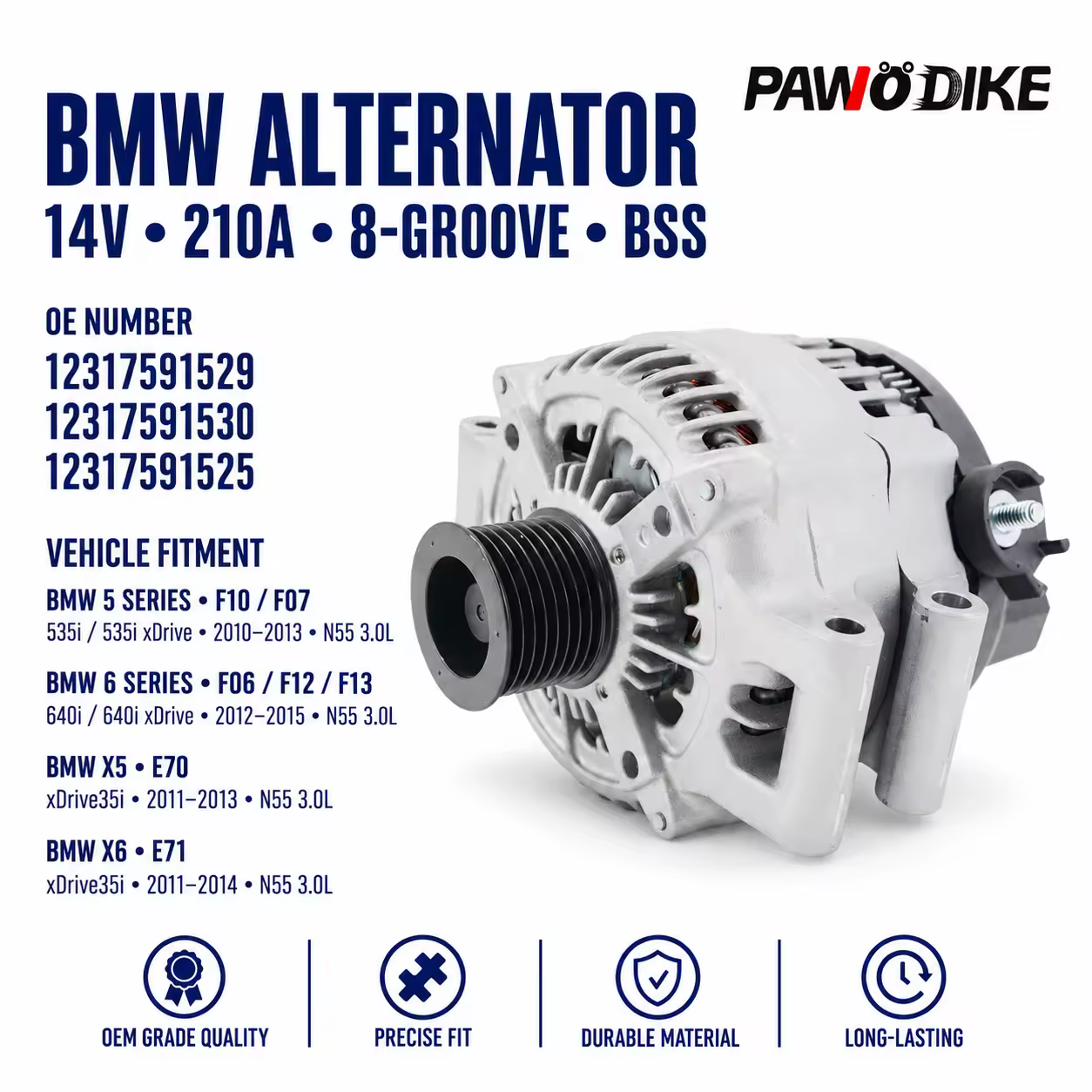 Alternator for BMW 5 Series / X5 / X6