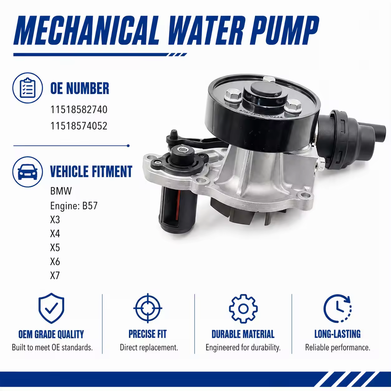 Water Pump for BMW X3 / X4 / X5