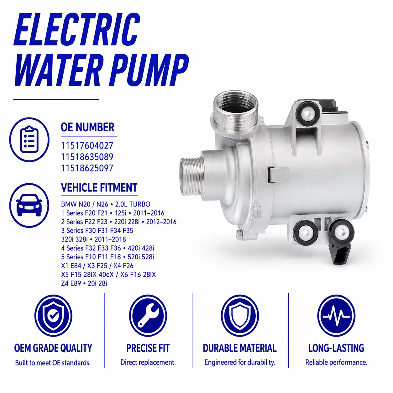 Water Pump for BMW (F20 / F21 / F22)