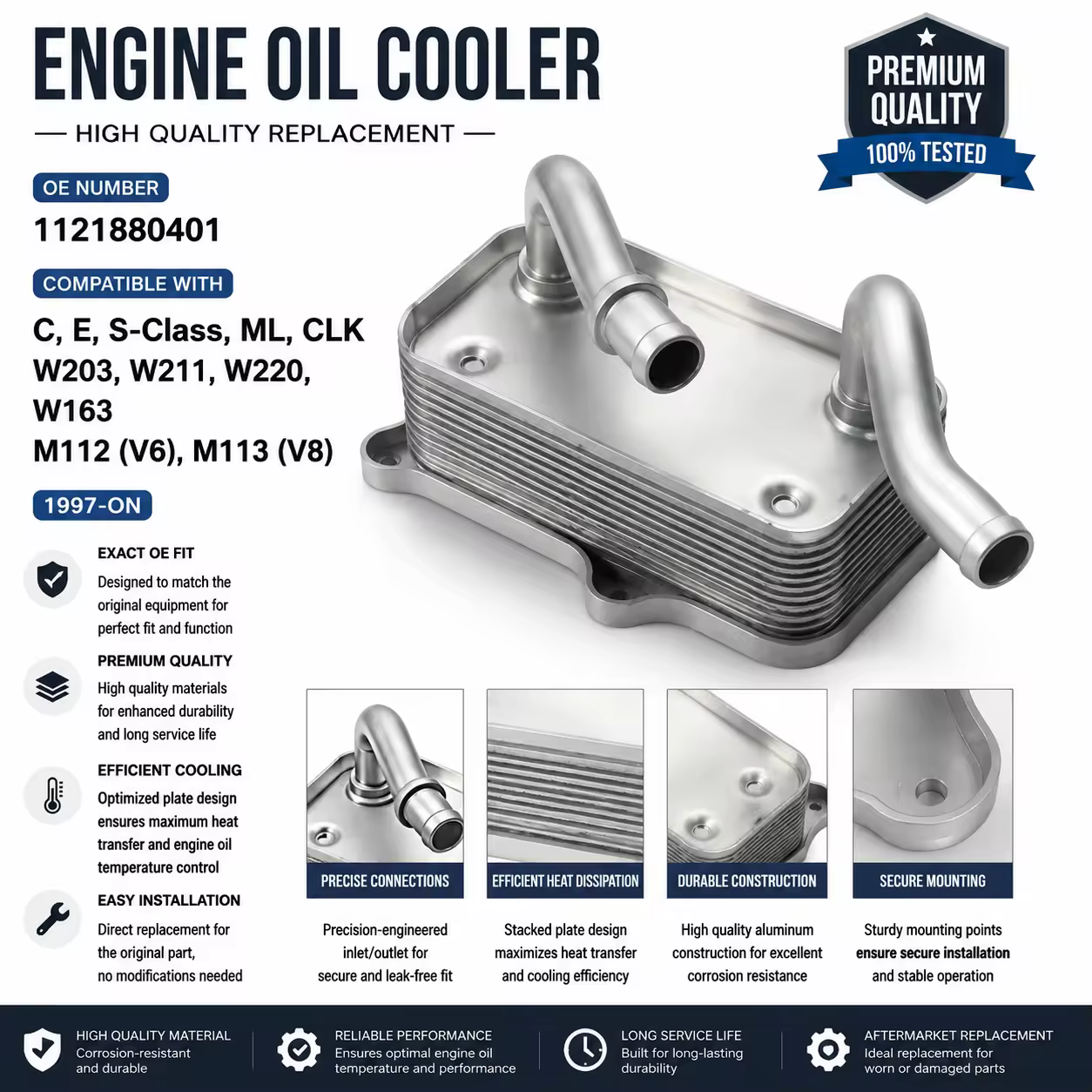 Oil Filter Housing for Mercedes-Benz (W203 / W210 / W638)