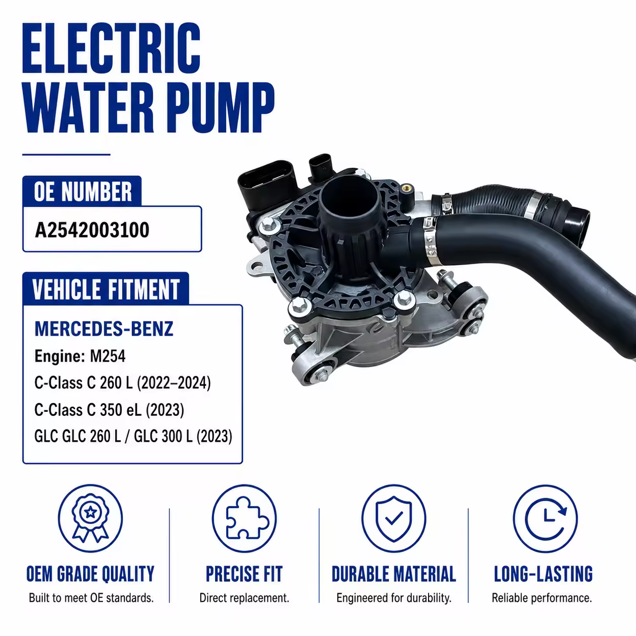 Water Pump for Mercedes-Benz GLC