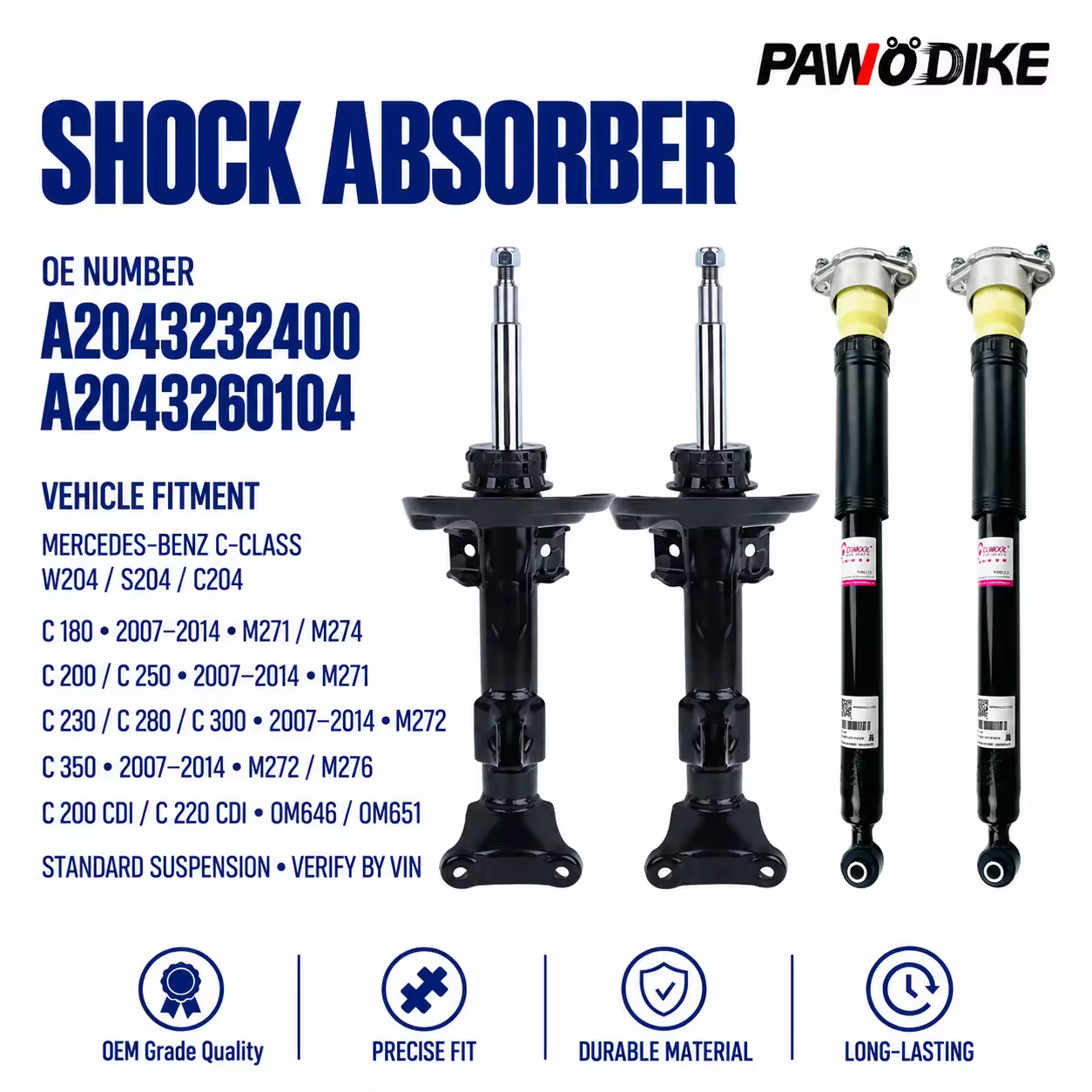 Shock Absorber for Mercedes-Benz C-Class (W204) — view 7