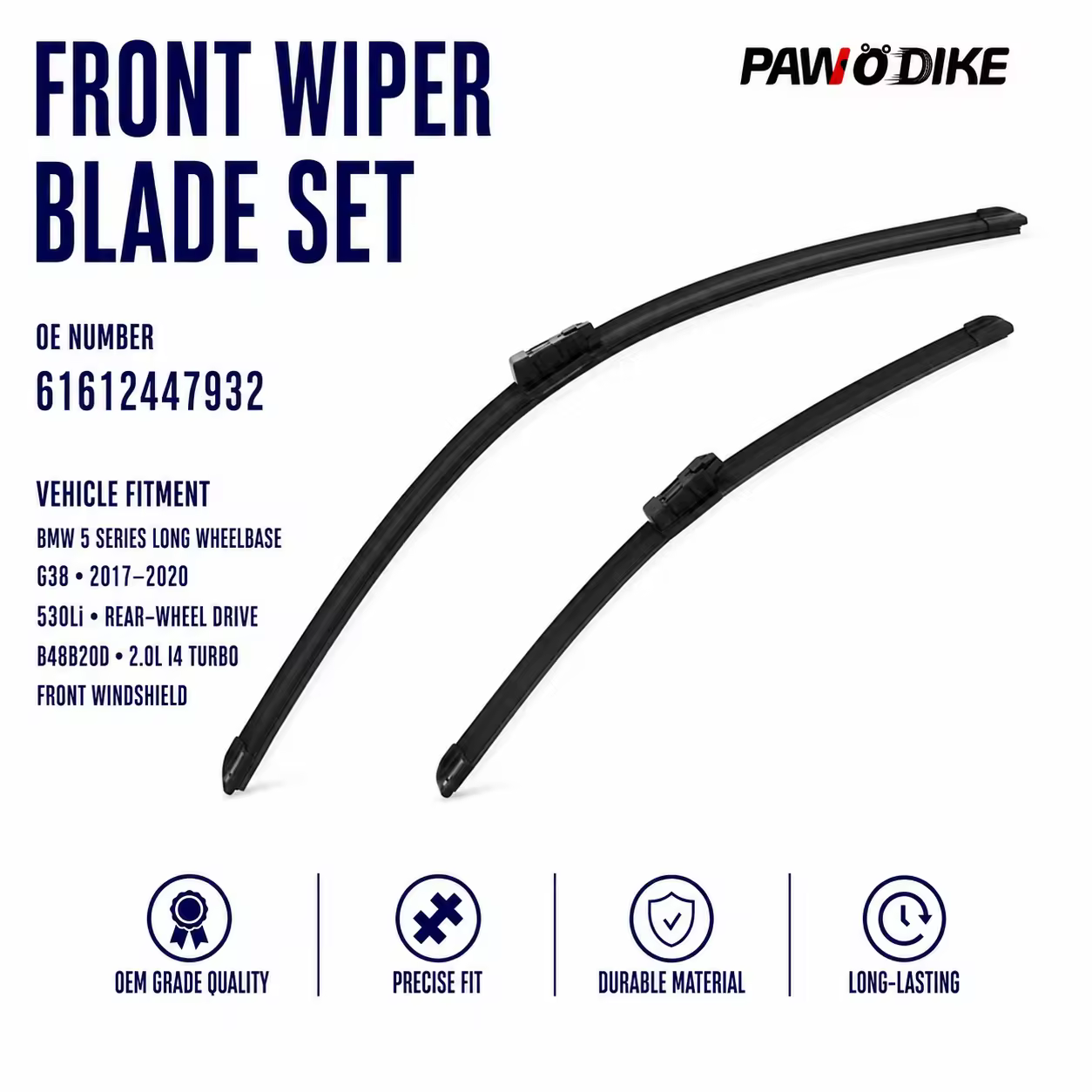 Windshield Blade for BMW 5 Series Li (G38)