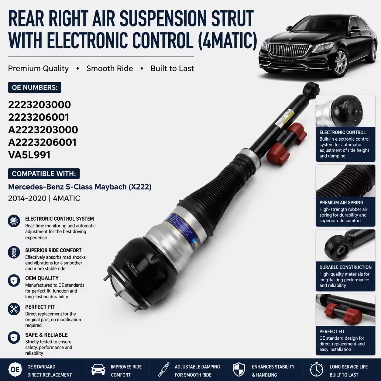 Shock Absorber for Mercedes-Benz S-Class (W222)