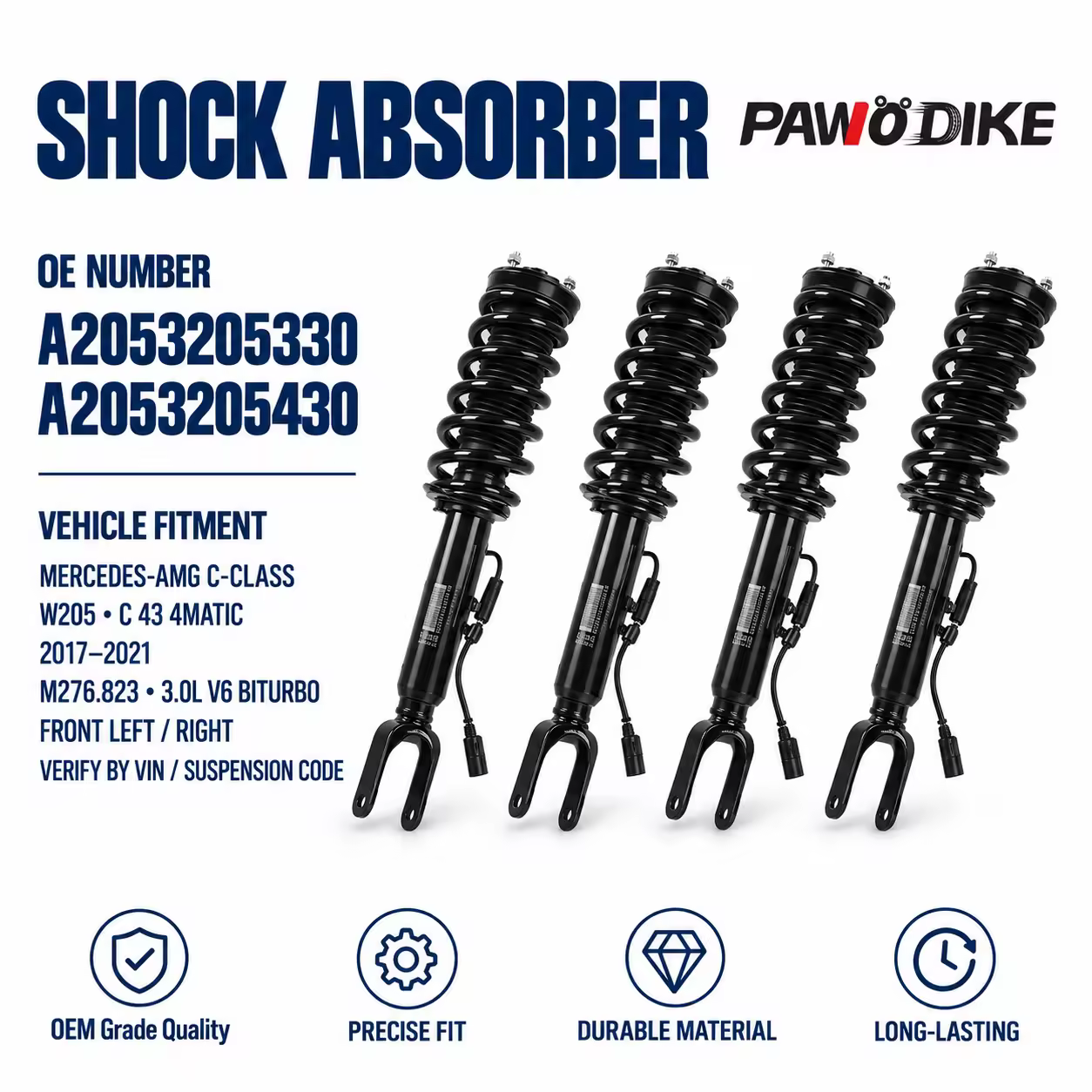 Shock Absorber for Mercedes-Benz C-Class (W205)