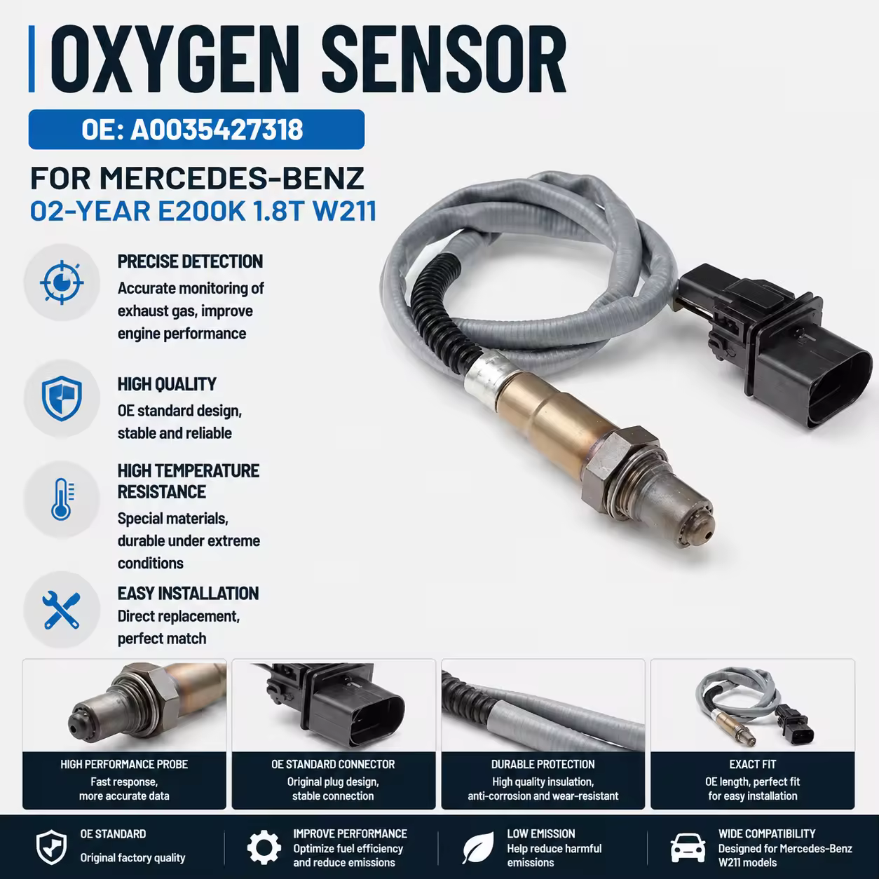 Lambda Sensor for Mercedes-Benz E-Class (W211)
