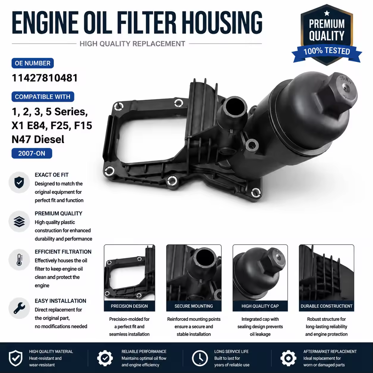 Oil Filter Housing for BMW (E46 / E60) — view 7