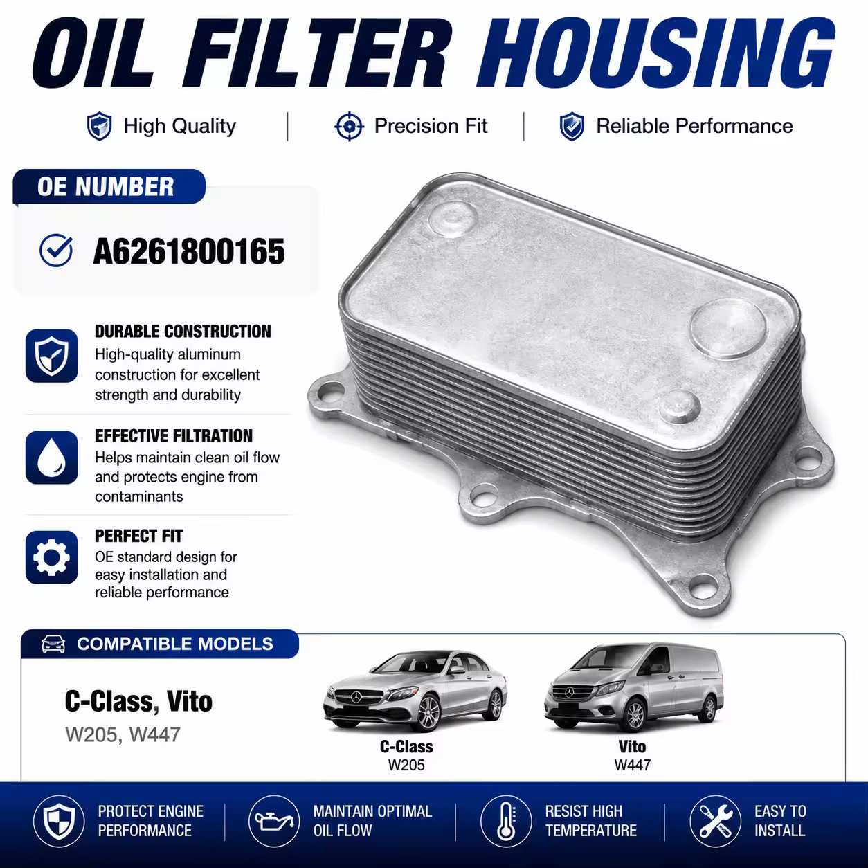 Oil Filter Housing for Mercedes-Benz (W205 / W447)