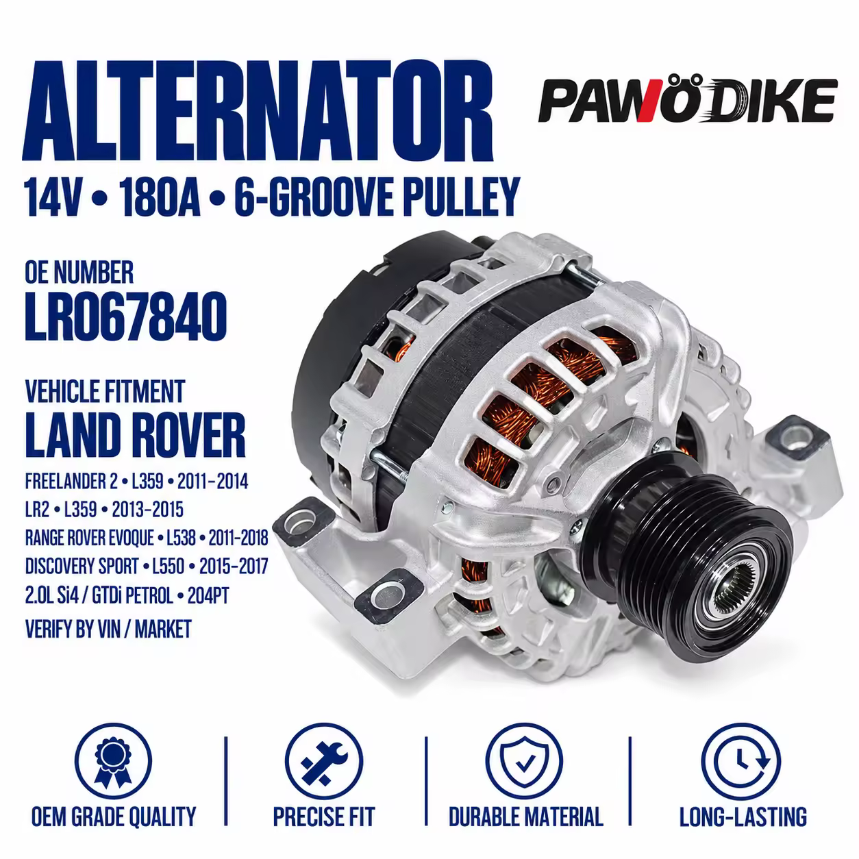 Alternator for Land Rover Range Rover