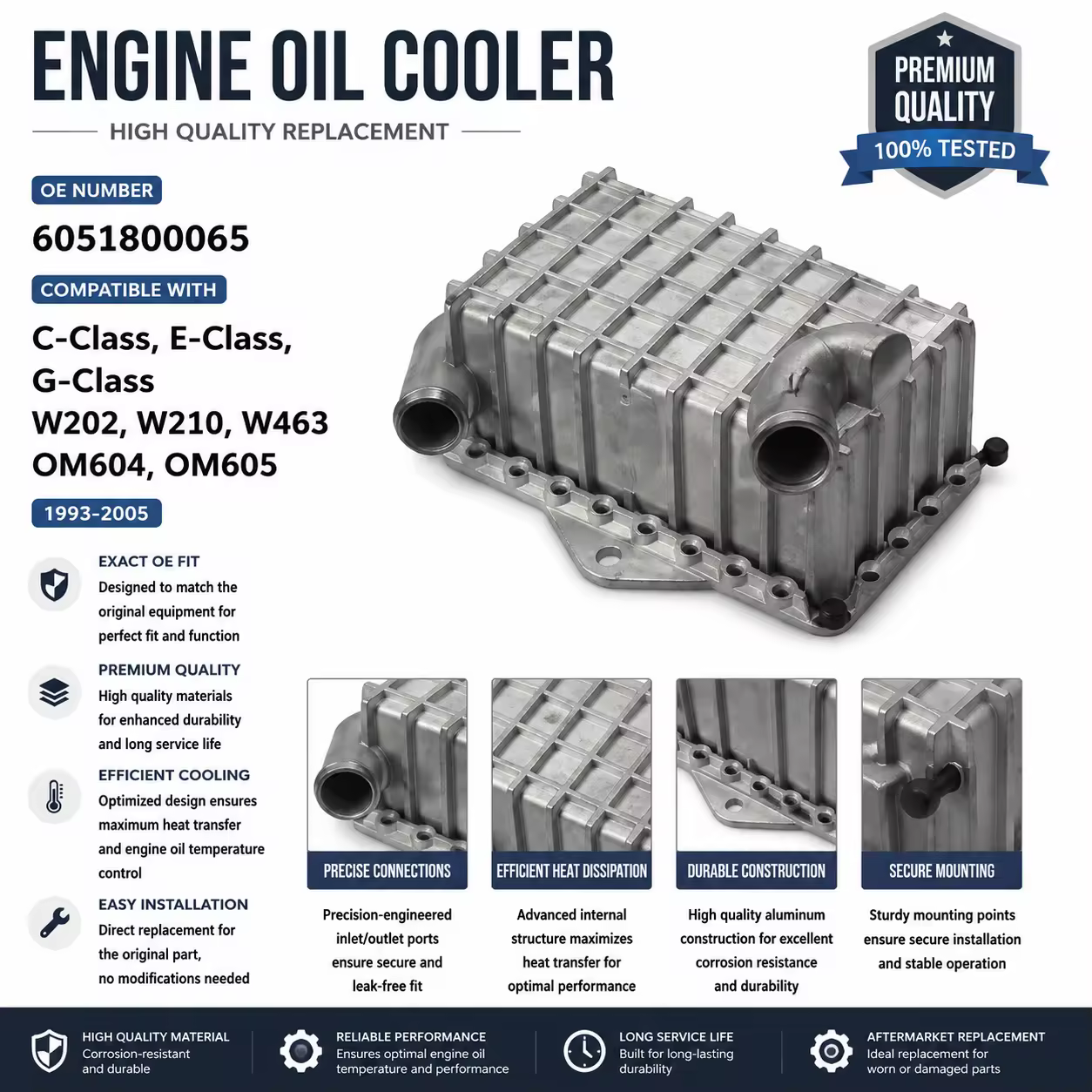 Oil Filter Housing for Mercedes-Benz (W203 / W211 / W220 / W163)