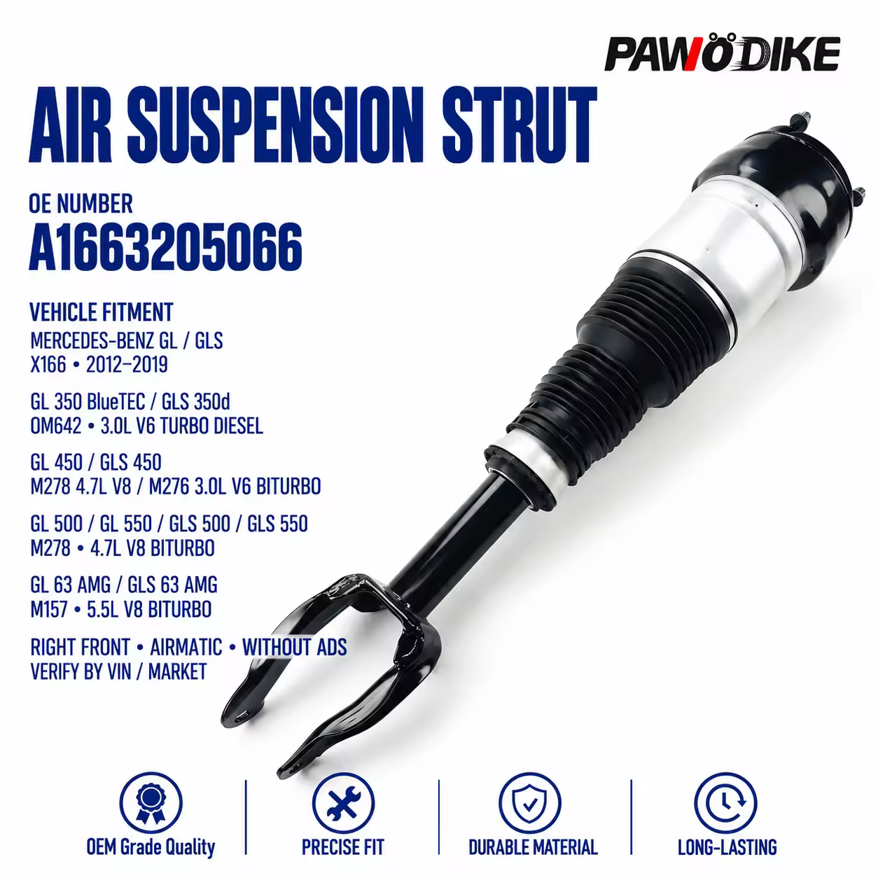 Shock Absorber for Mercedes-Benz M-Class / GLE (W166)