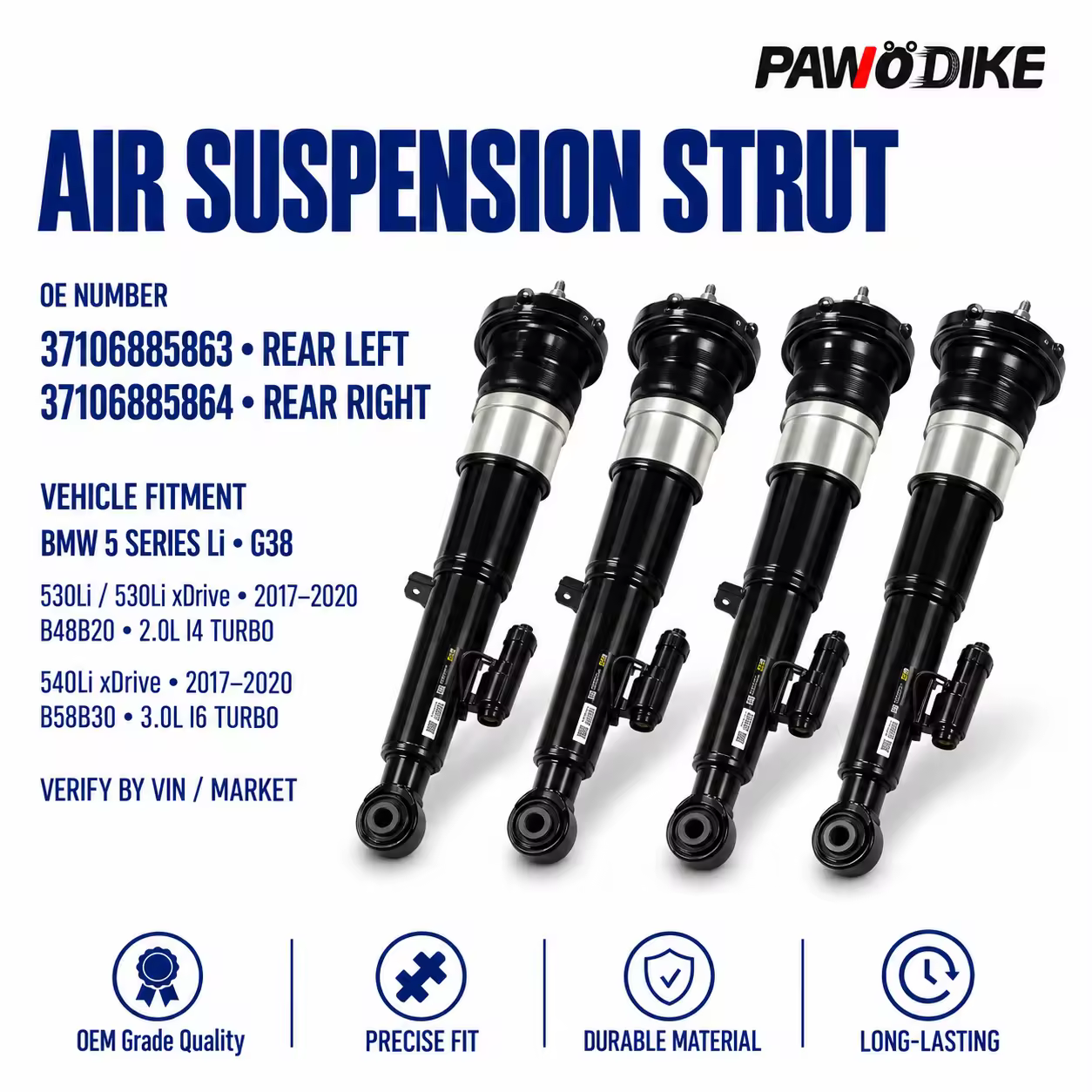 Air Suspension for BMW 5 Series Li (G38)