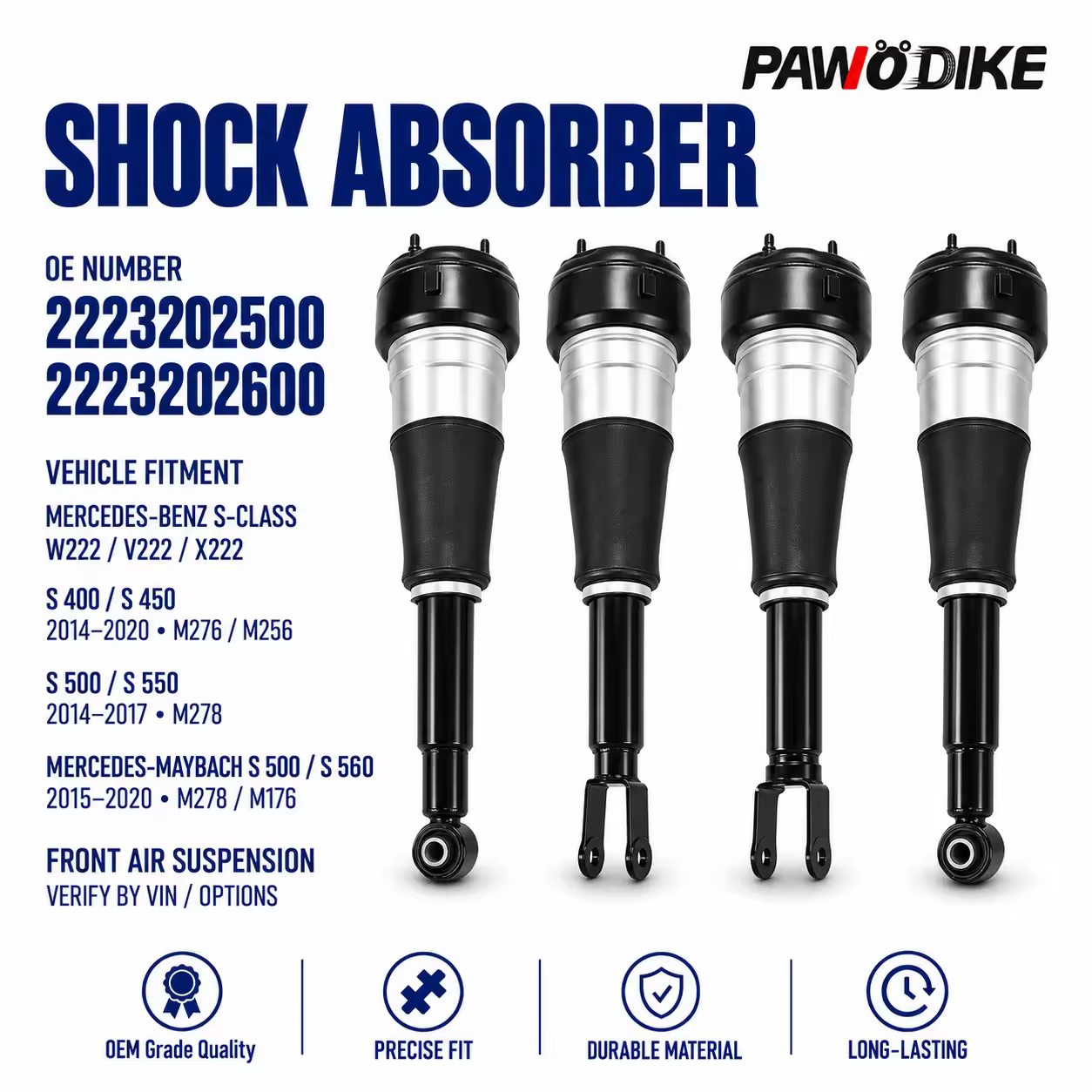 Shock Absorber for Mercedes-Benz S-Class (W222) — view 7
