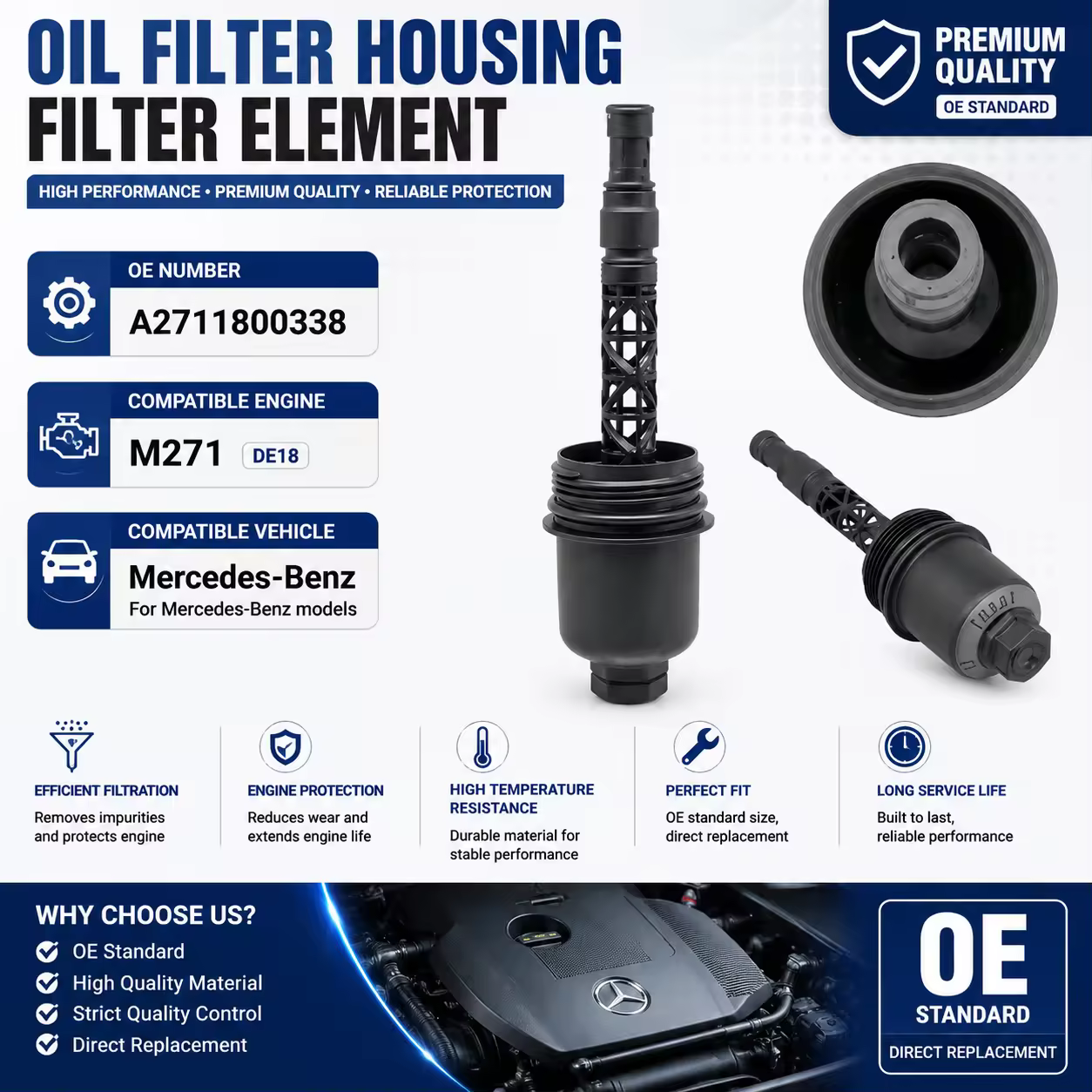 Oil Filler Cap for Mercedes-Benz (chassis to be confirmed)