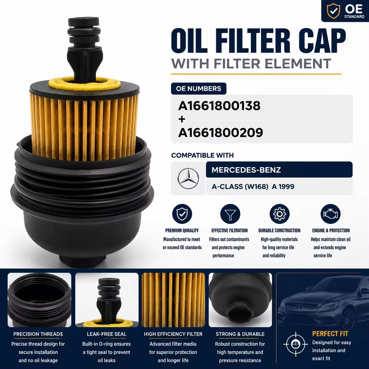 Oil Filler Cap for Mercedes-Benz M-Class / GLE (W166) — view 7