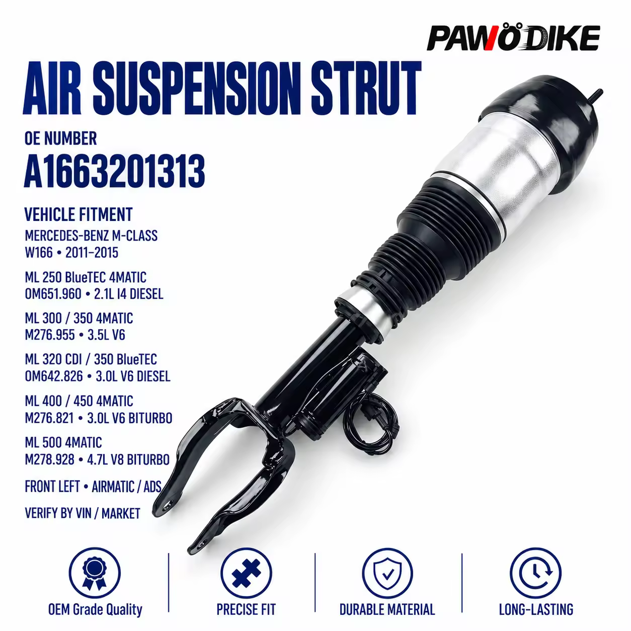 Air Suspension for Mercedes-Benz M-Class / GLE (W166)