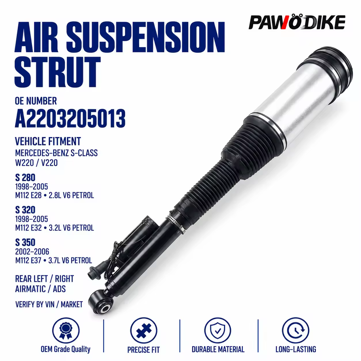 Air Suspension for Mercedes-Benz S-Class (W220)