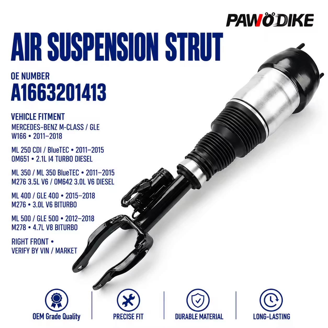 Shock Absorber for Mercedes-Benz M-Class / GLE (W166)