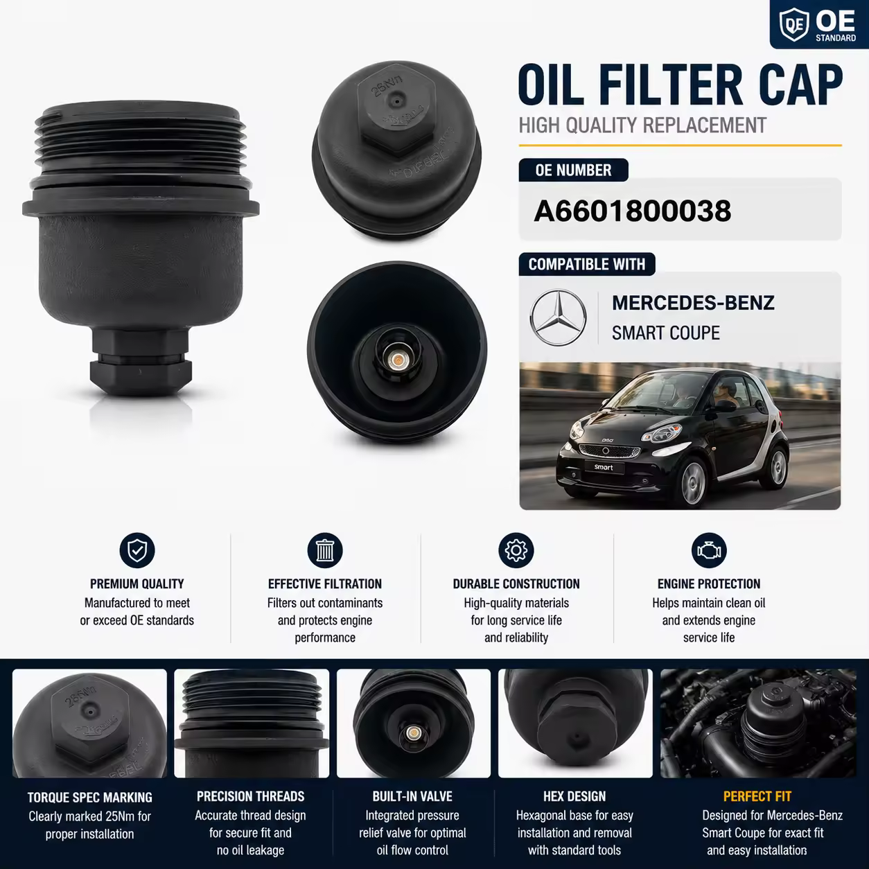 Oil Filler Cap for Mercedes-Benz (chassis to be confirmed)