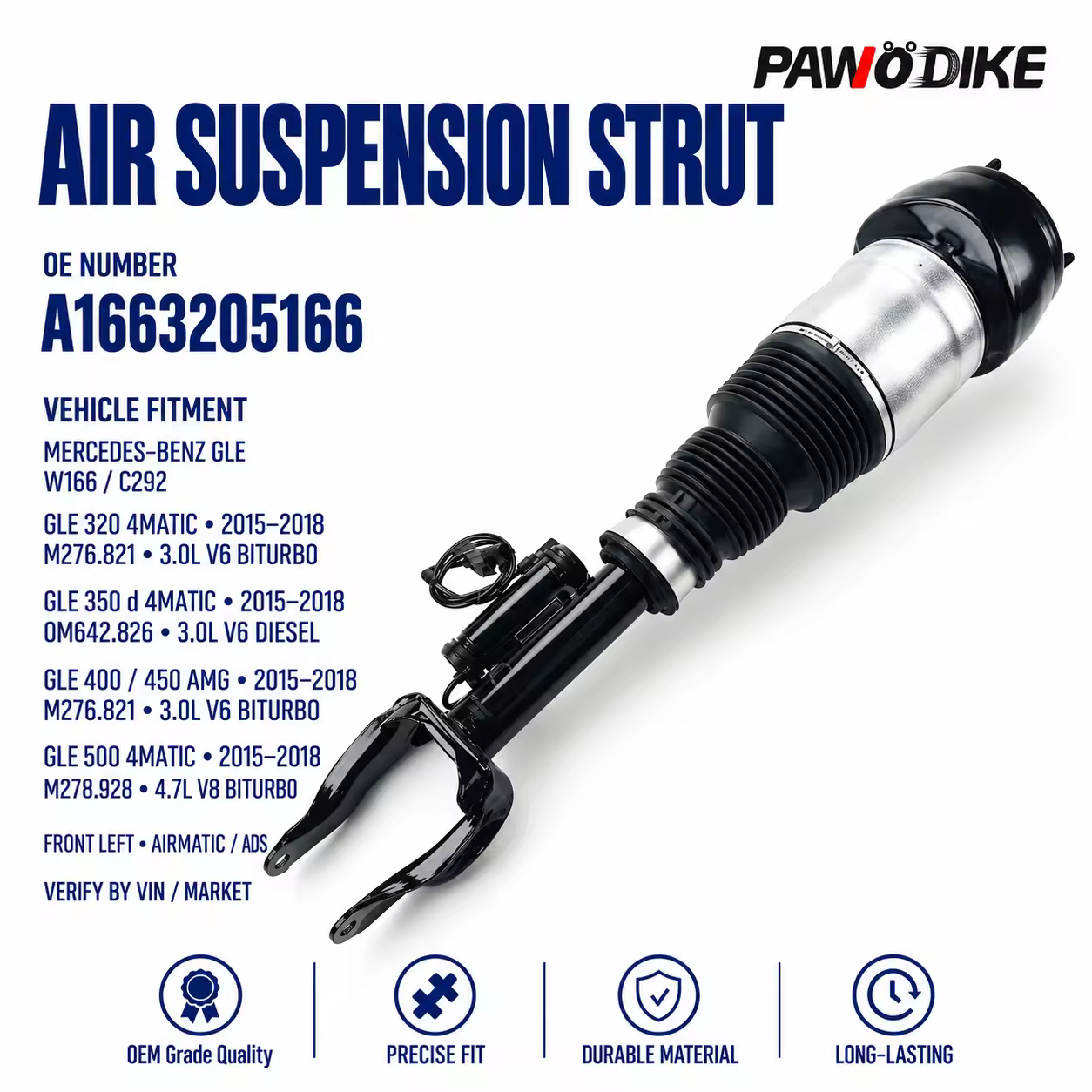 Air Suspension for Mercedes-Benz M-Class / GLE (W166)
