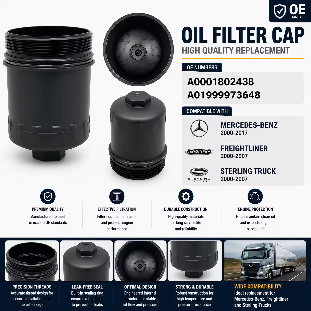 Oil Filler Cap for Mercedes-Benz (chassis to be confirmed)